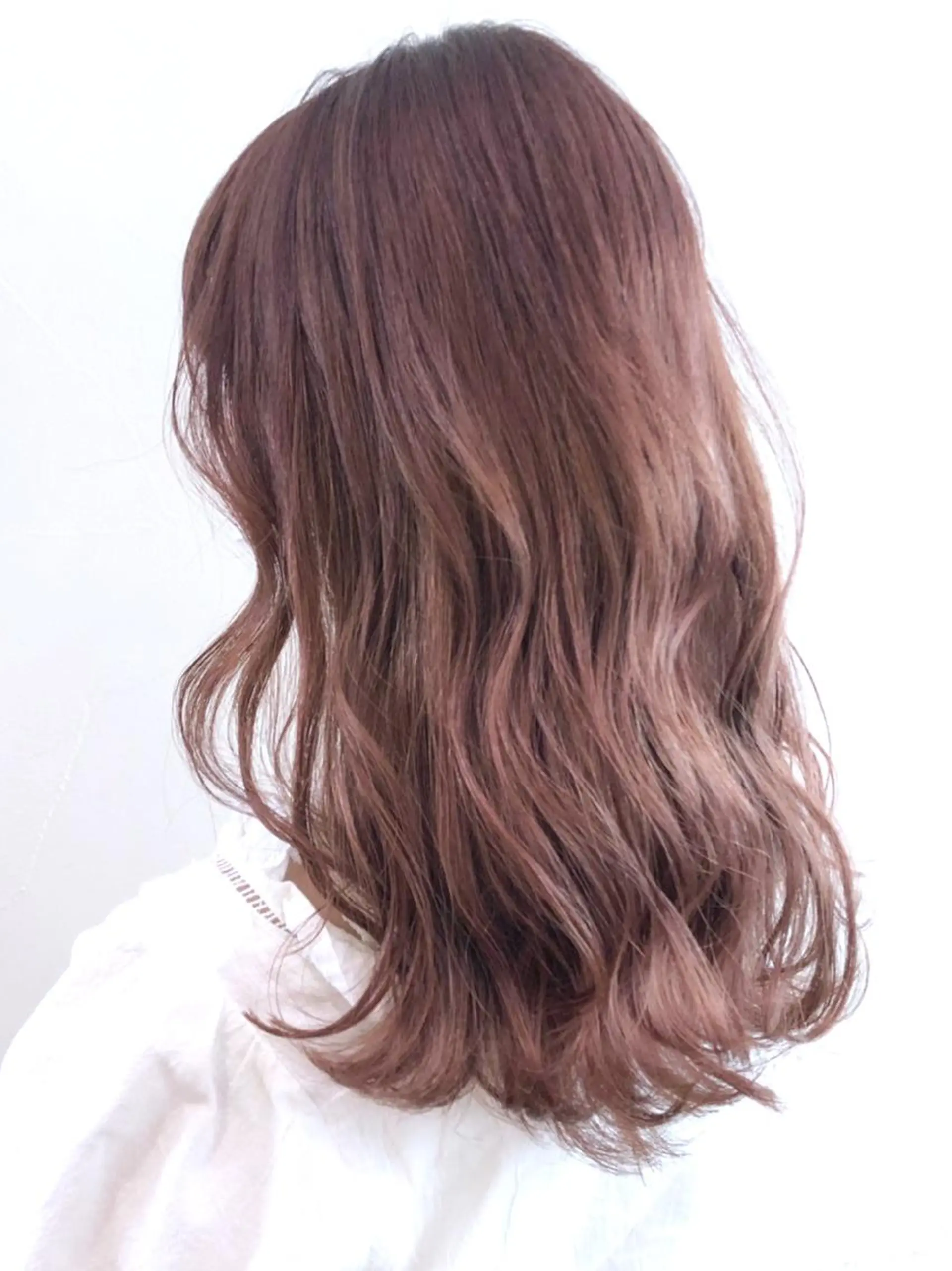 セミロング カラー パーマ ヘアアレンジ ベージュカラー ピンクカラー ピンクベージュ ITbyALBUM 中野店のヘアスタイル