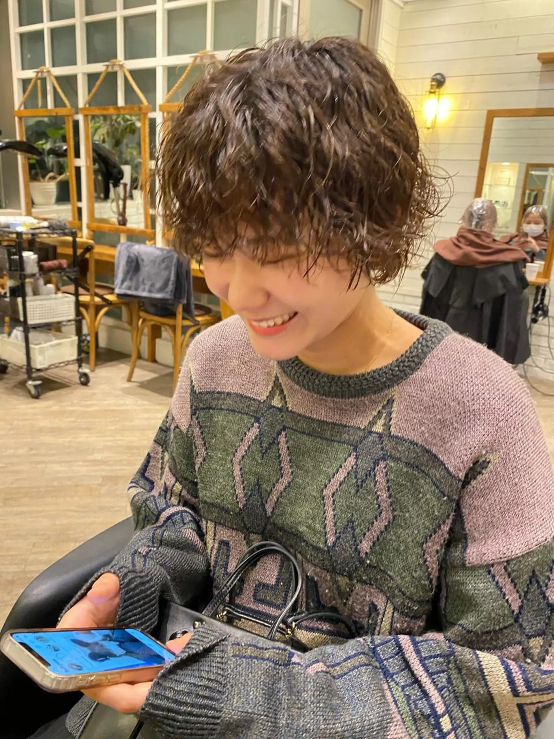 ショート パーマ ショートヘア ニュアンスパーマ 🌸透明感艶 カラー🌸Yuukiのヘアスタイル