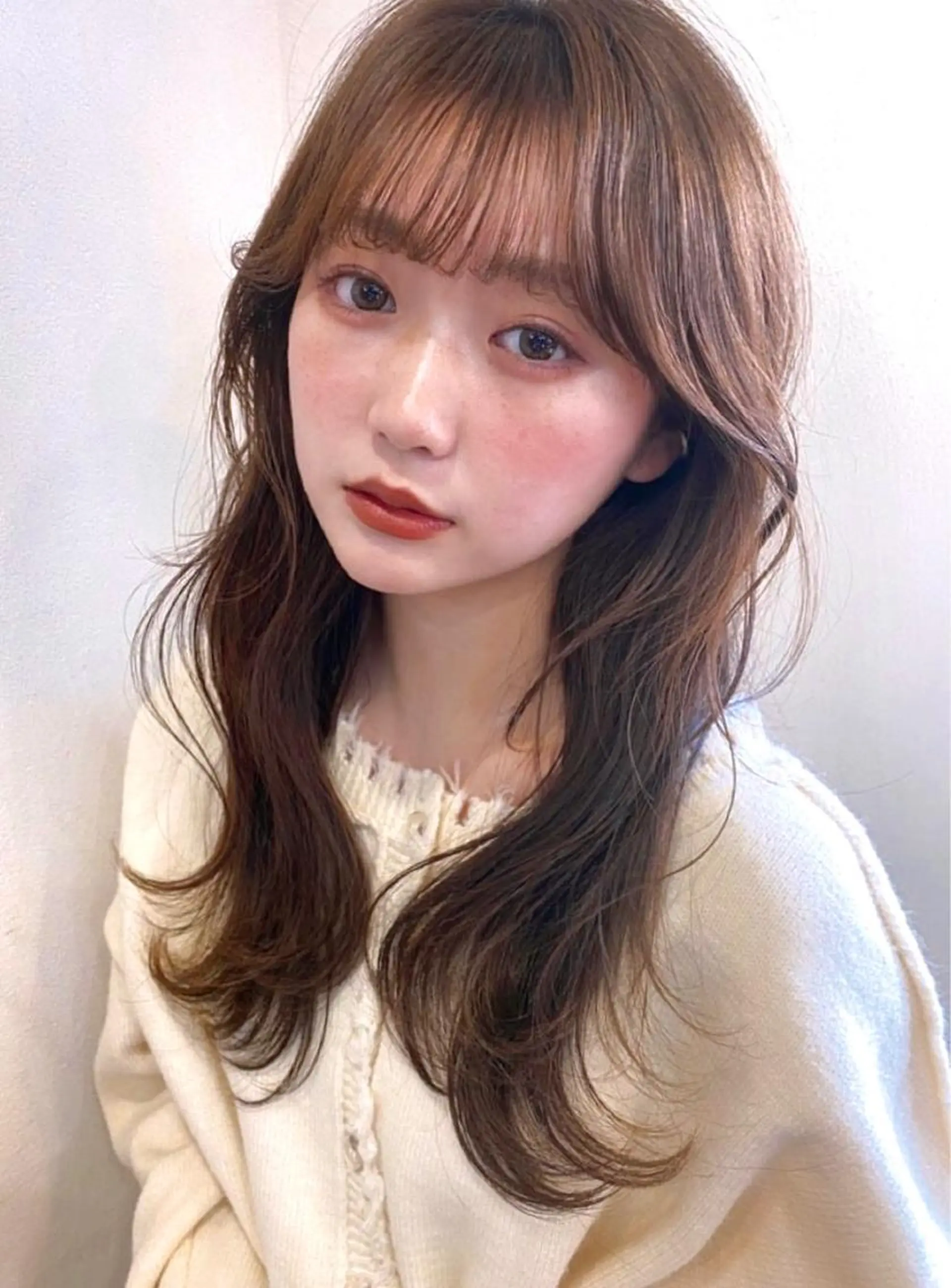 ロング カラー レイヤー/顔周り 田山　穂波のヘアスタイル