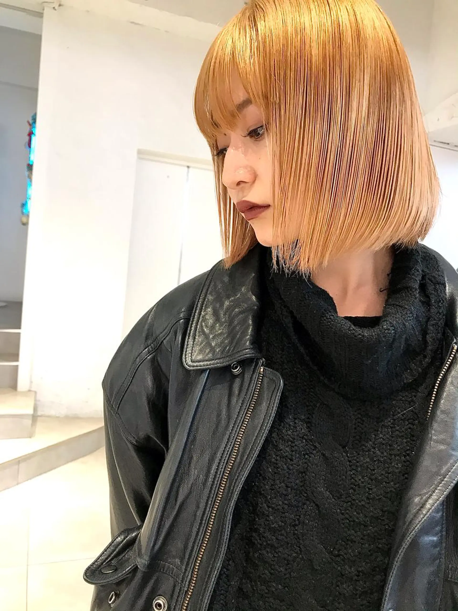 ミディアム カラー カット パーマ 🇰🇷カルマパーマ kaito🇰🇷のヘアスタイル