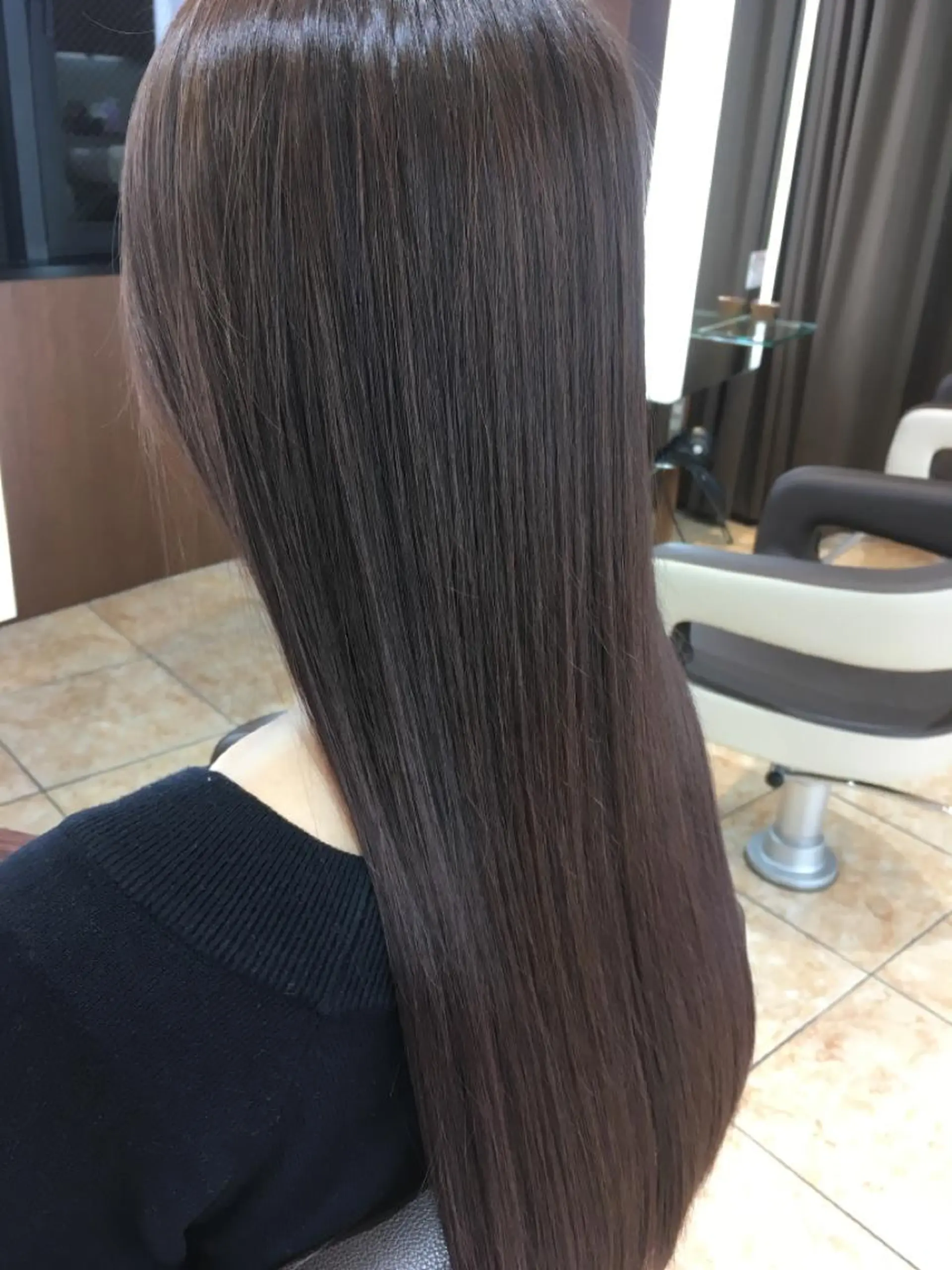 ロング カラー アッシュ イルミナカラー ラベンダーカラー ラベンダーアッシュ カット 縮毛矯正 トリートメント 森島 雅之のヘアスタイル