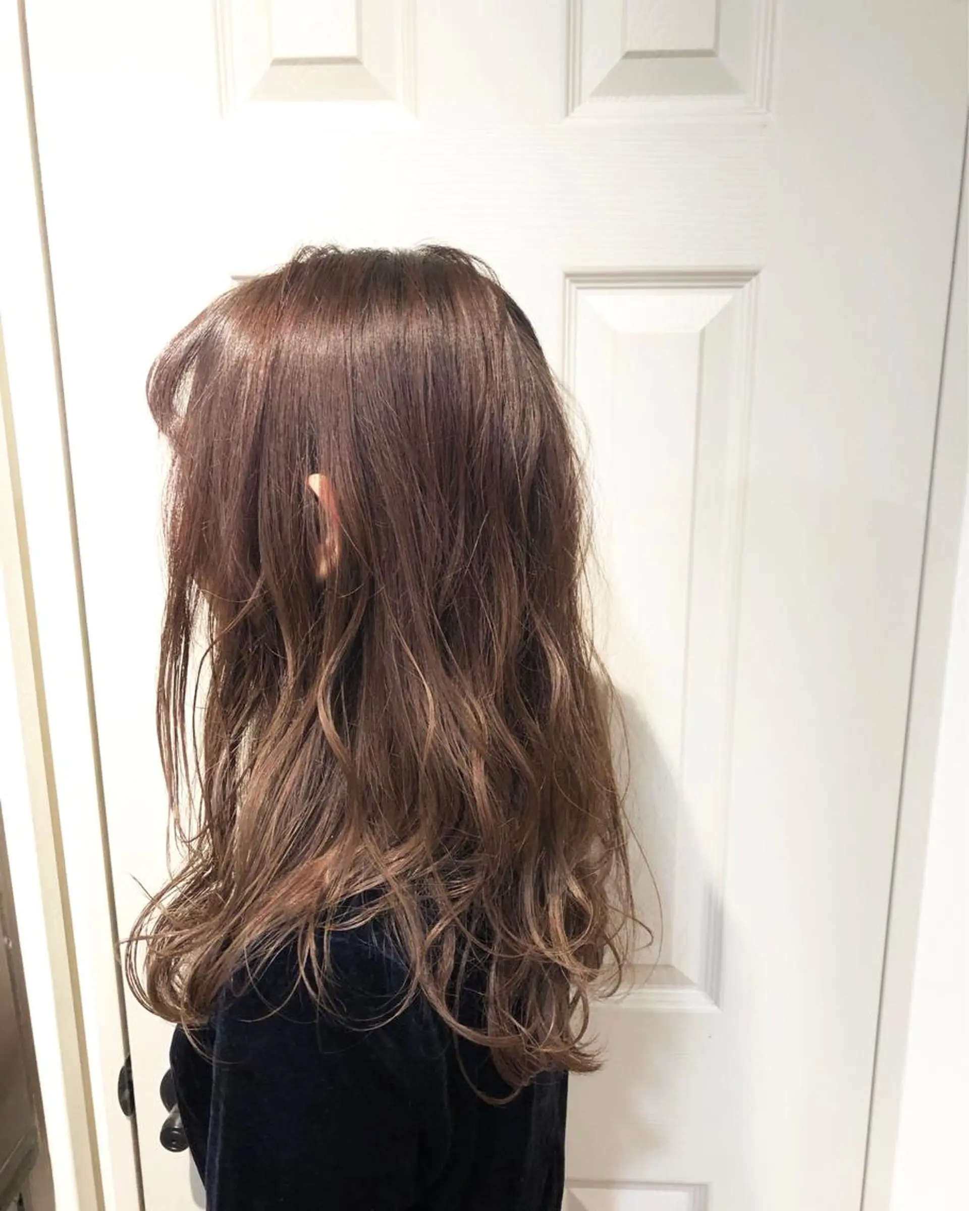 セミロング カラー パーマ ヘアアレンジ 透明感カラー 徳永 大樹のヘアスタイル