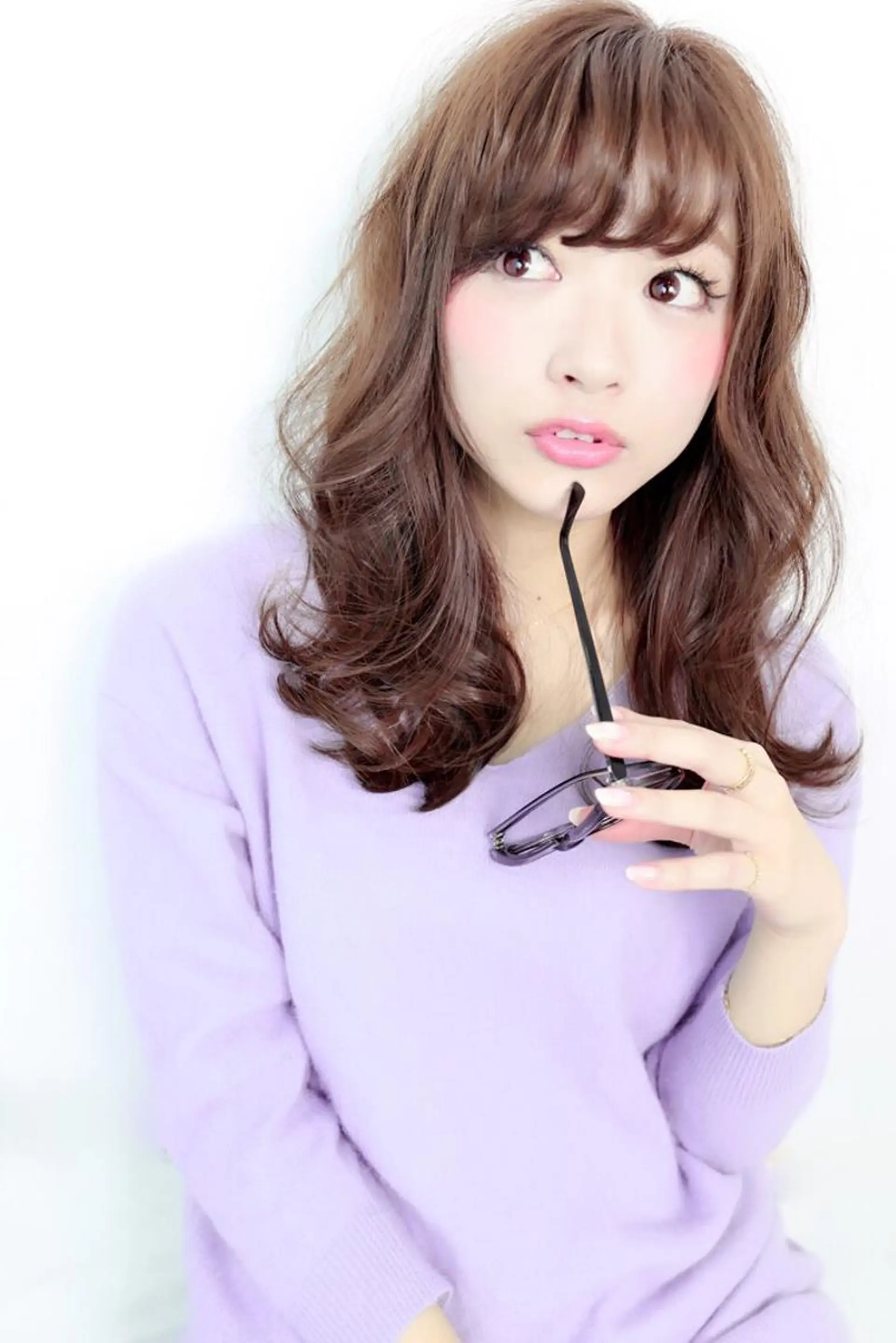 セミロング カラー ベージュカラー ミルクティーベージュ ブリーチ/髪質改善 NYNY大久保のヘアスタイル