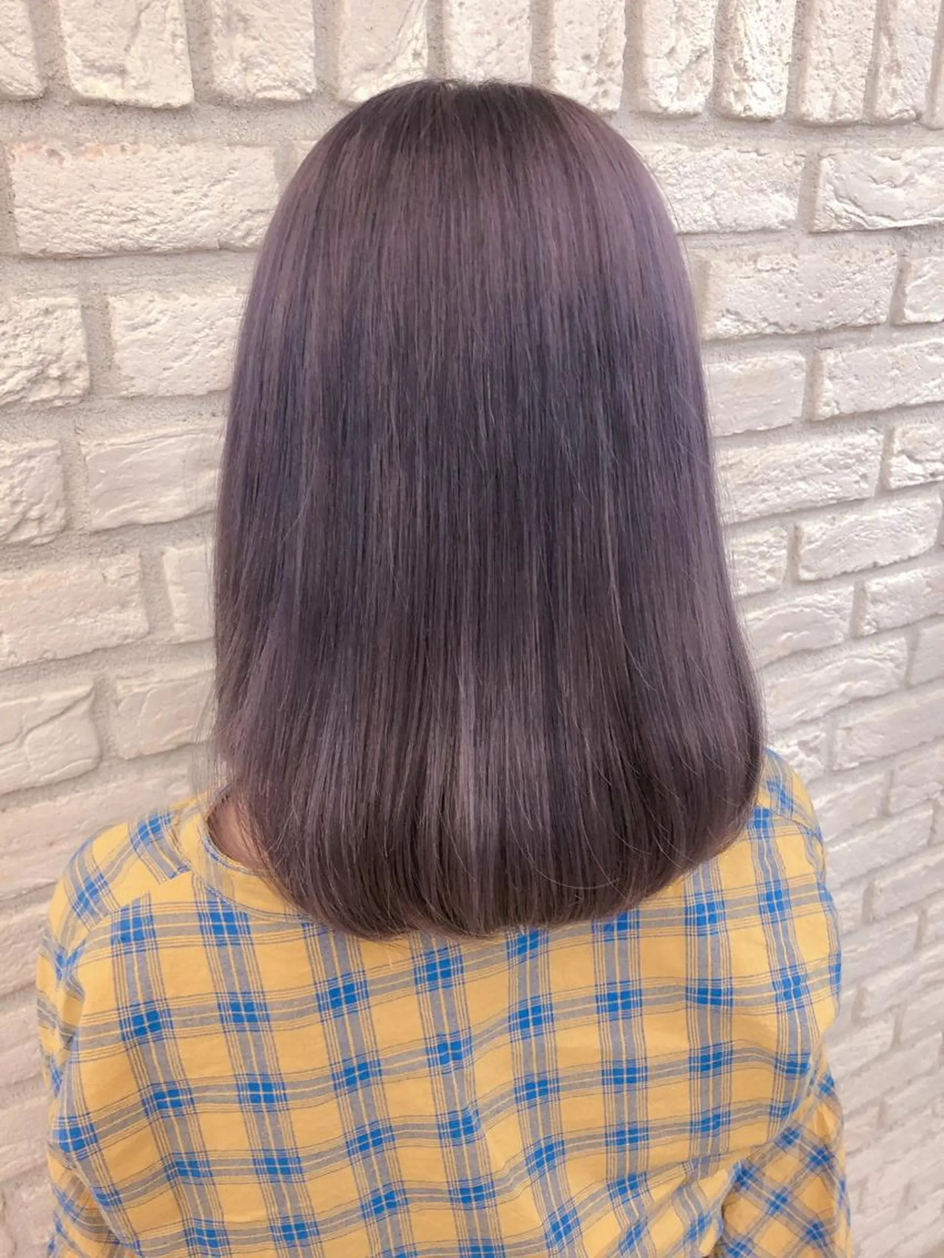 ミディアム カラー アディクシーカラー パープルカラー シルバー 三谷 知代のマツエク・マツパデザイン