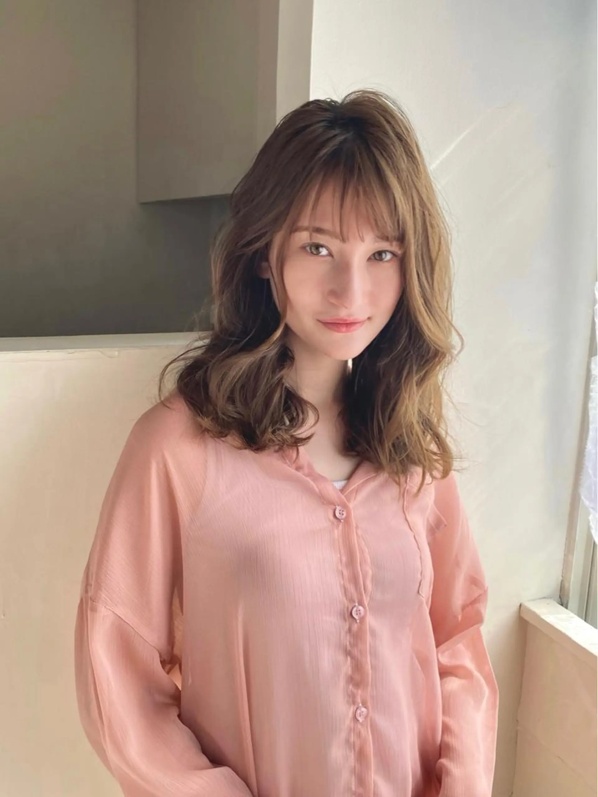 ロング パーマ デジタルパーマ カット パーマ 千 田のヘアスタイル