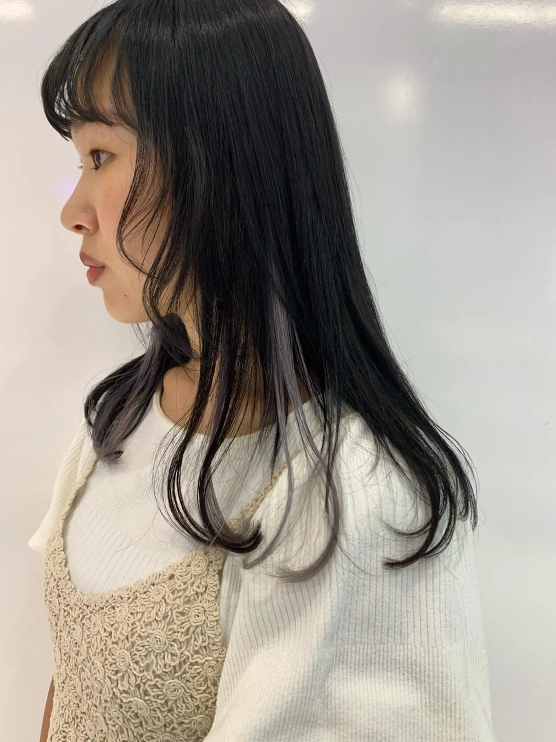 ロング カラー インナーカラー 顔周りカット レイヤーカット ハッシュカット/ハイ トーン/MANAMIのヘアスタイル