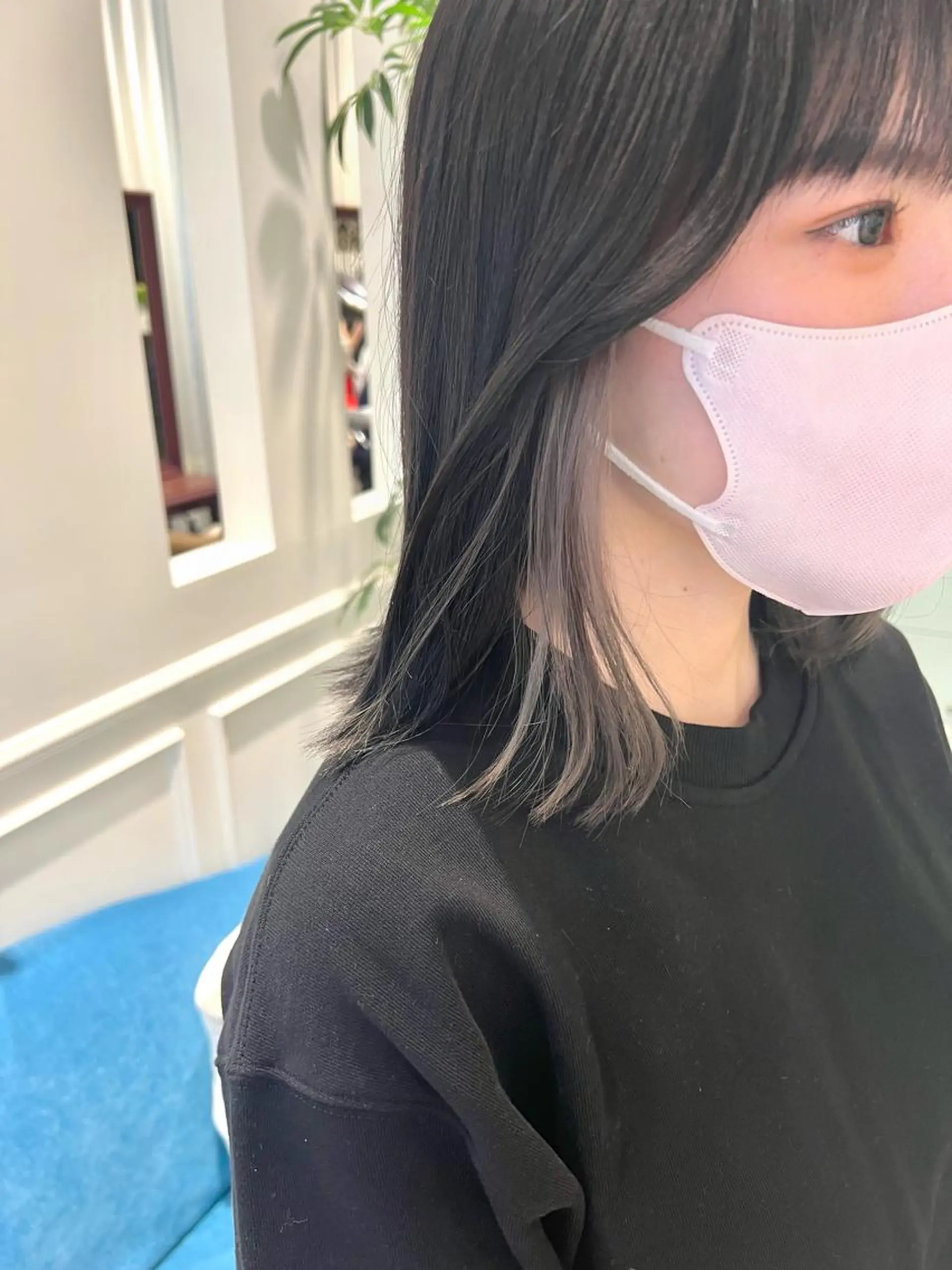 ミディアム カラー パーマ ヘアアレンジ ヘアカラー トリートメント ヘッドスパ ヘアセット 🌈インナーカラー ‘ショウマ’🌈のヘアスタイル