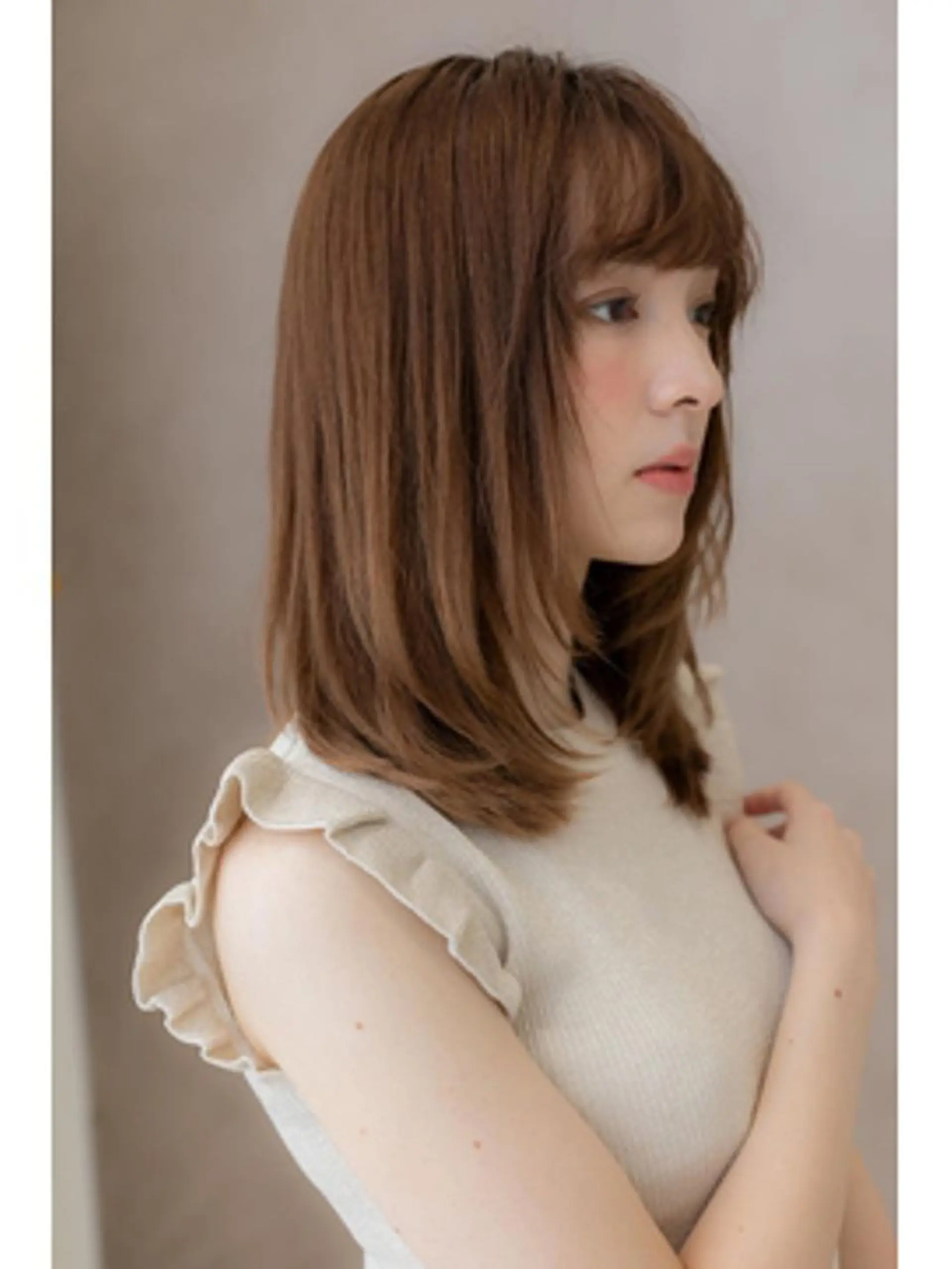 セミロング 出川 宙☘️のヘアスタイル