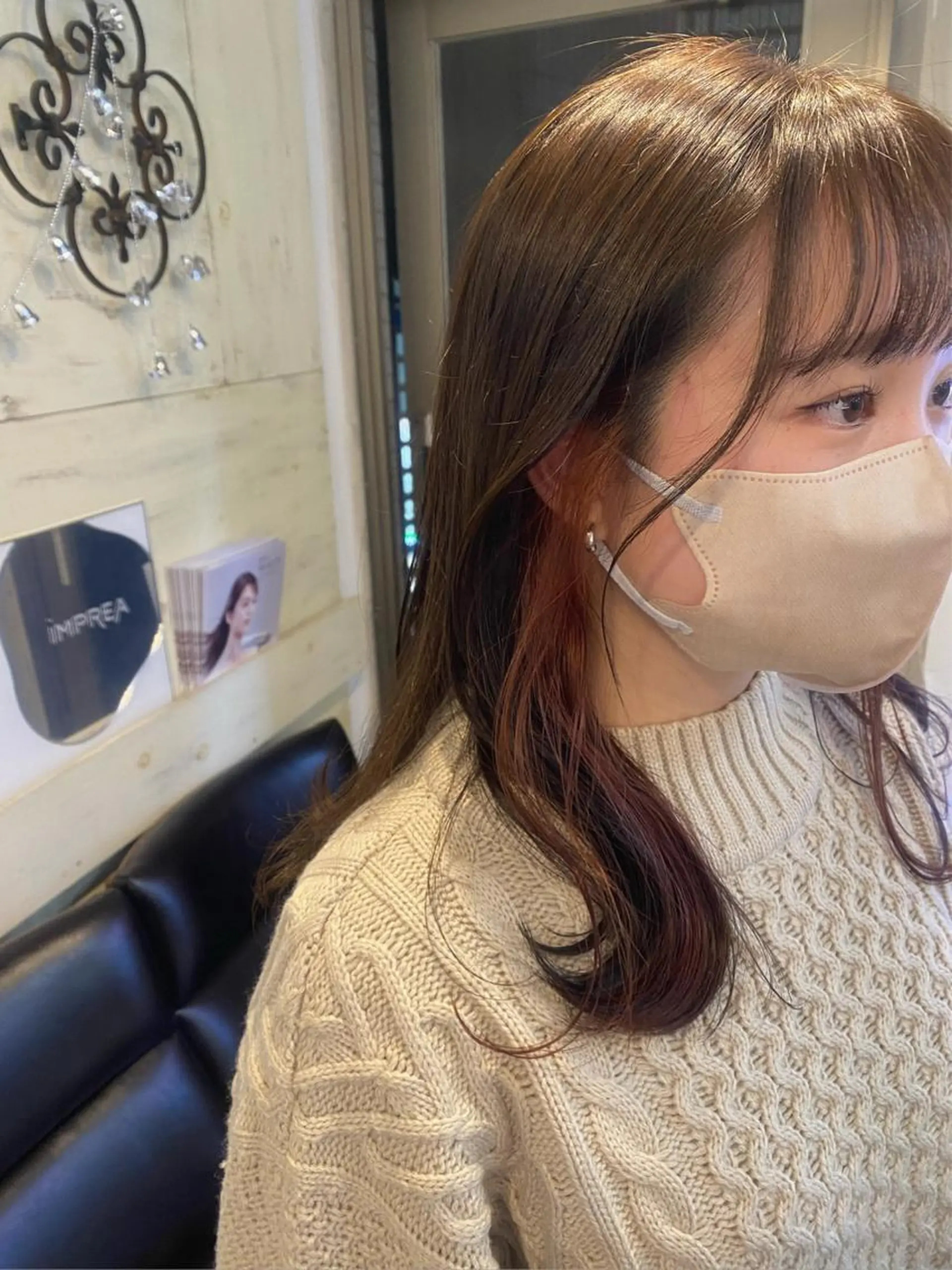 ミディアム カラー ヘアアレンジ インナーカラー 立川🤍韓国ヘア/ レイヤー🇰🇷🖤のヘアスタイル