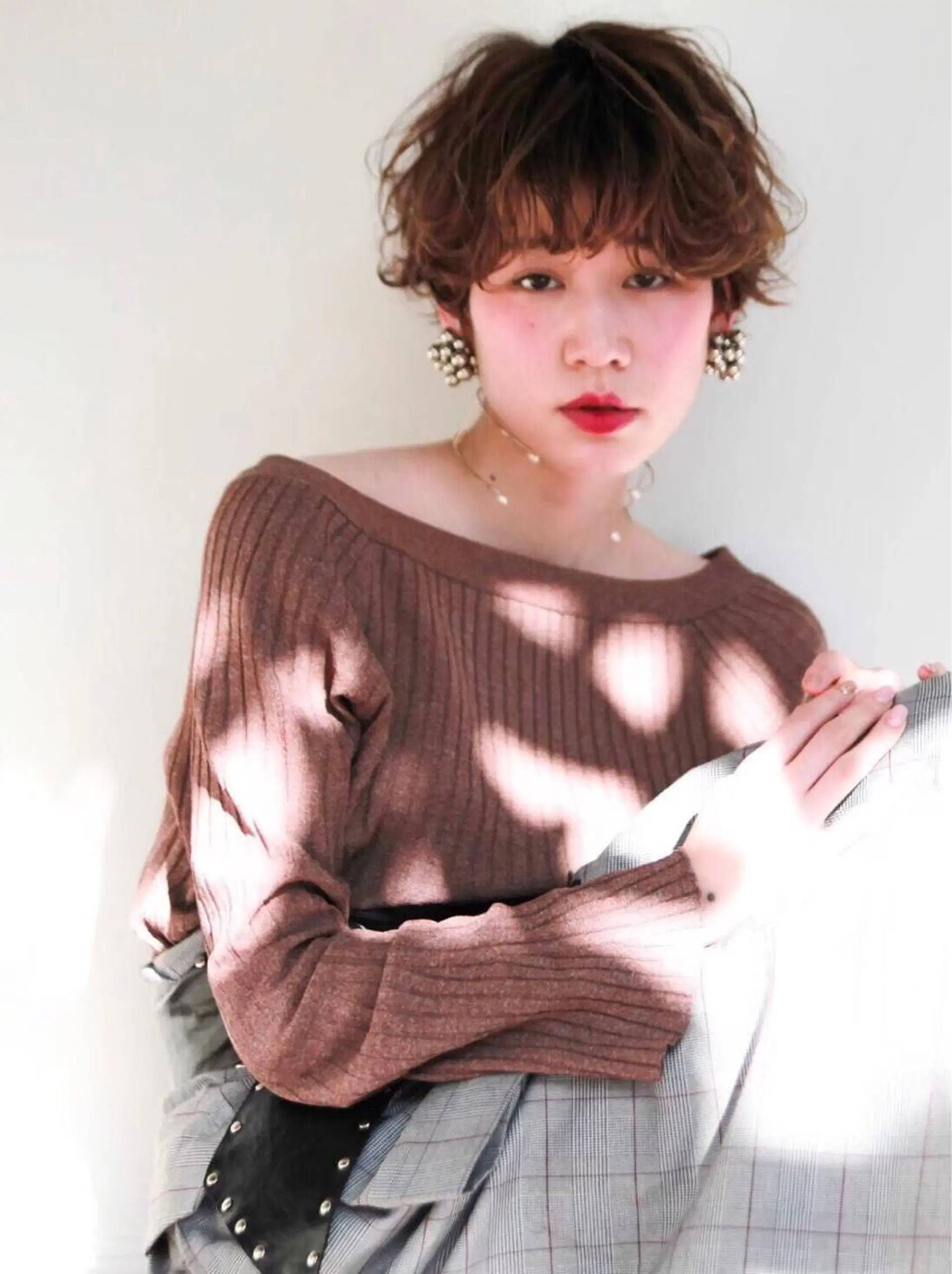 ミディアム カラー パーマ ヘアアレンジ メンズ キッズ ネイル マツエク・マツパ ヘアカラー EnBlesS西宮 マンツーマン神道有基のヘアスタイル