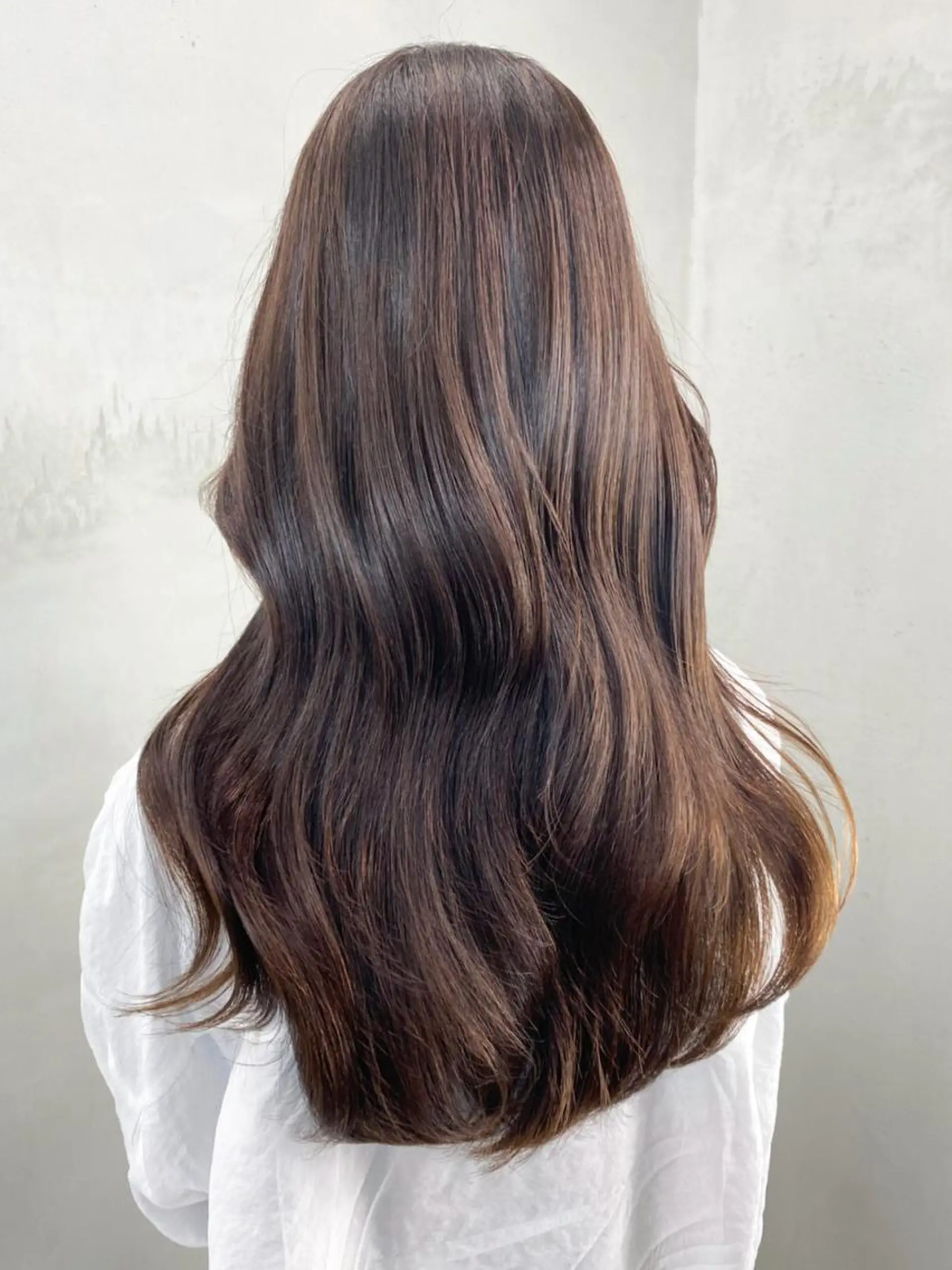 セミロング カラー ブラウンカラー カット ITbyALBUM 松戸のヘアスタイル