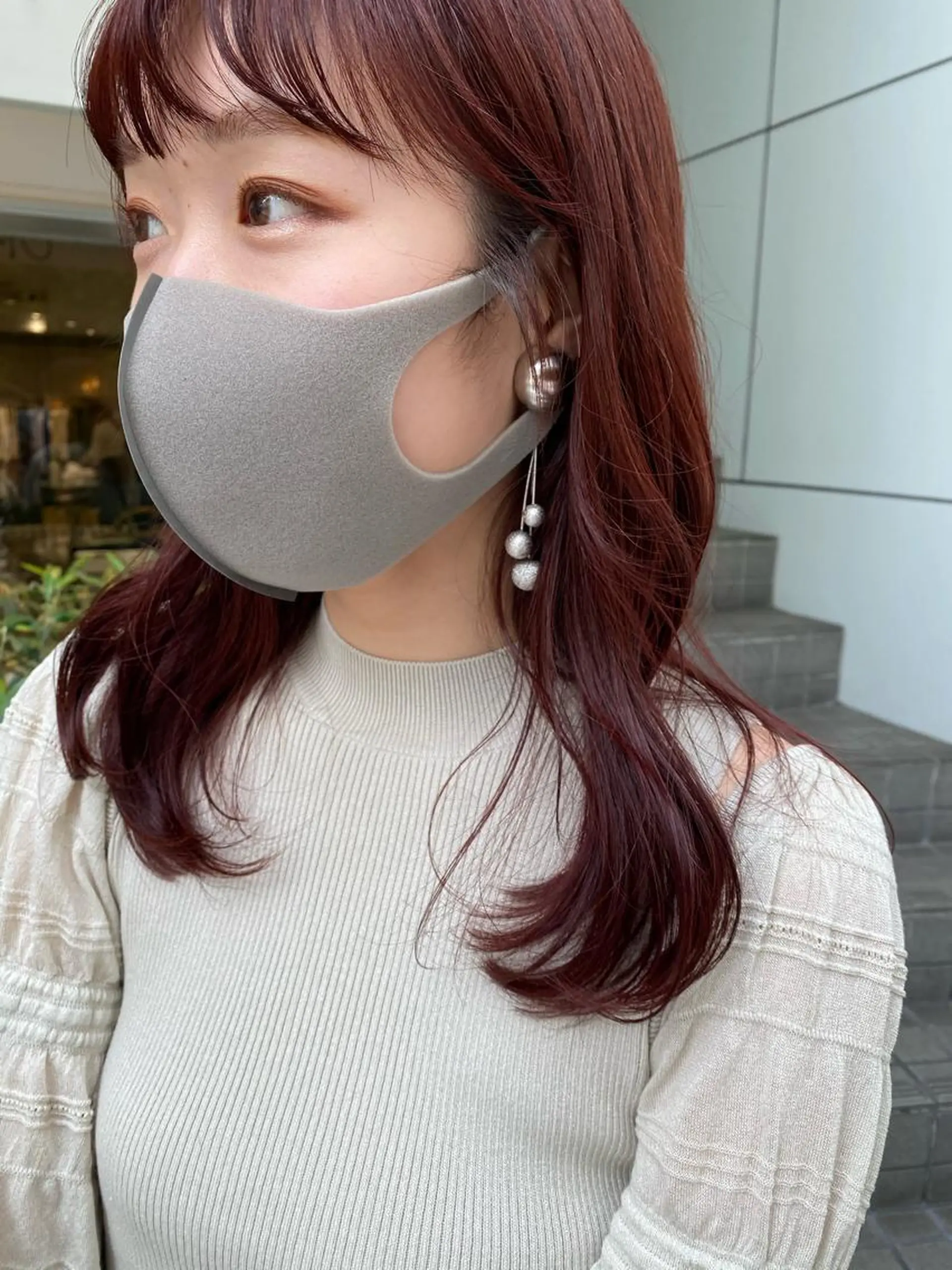 ミディアム カラー ヘアアレンジ マツエク・マツパ ボルドーカラー レッドカラー ヘアカラー トリートメント ヘアセット 透明感カラー🫧ヘア セット🫧松本菜月の眉毛・アイブロウイメージ