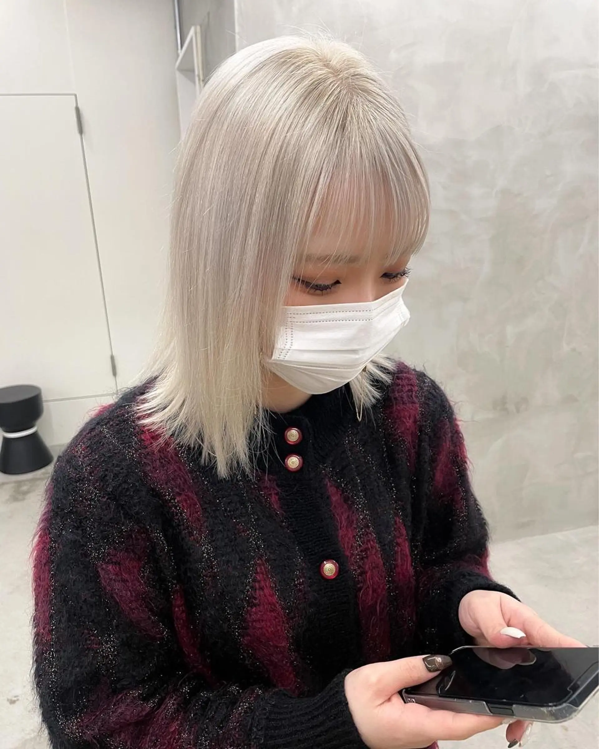 ミディアム 💜ショート💜 ウルフ、ボブ二色亜美のヘアスタイル