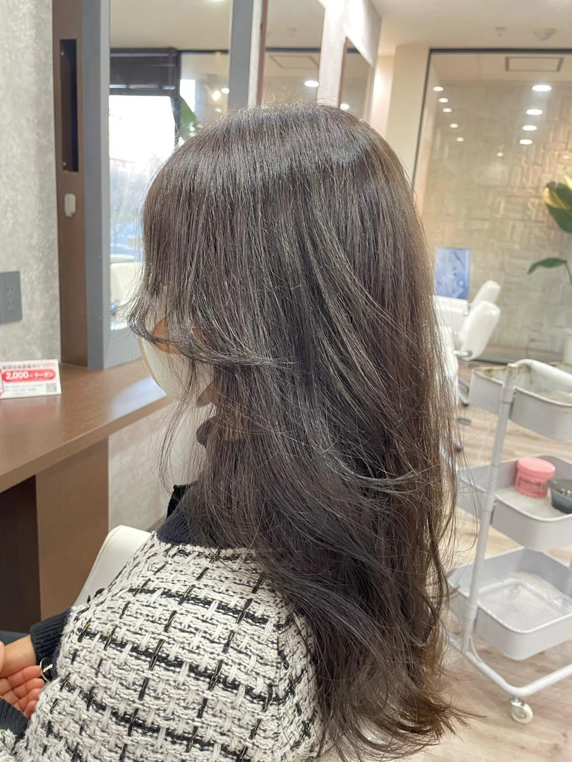 ロング カラー 顔まわりレイヤー 韓国風ヘア レイヤーカット たなか りなのヘアスタイル