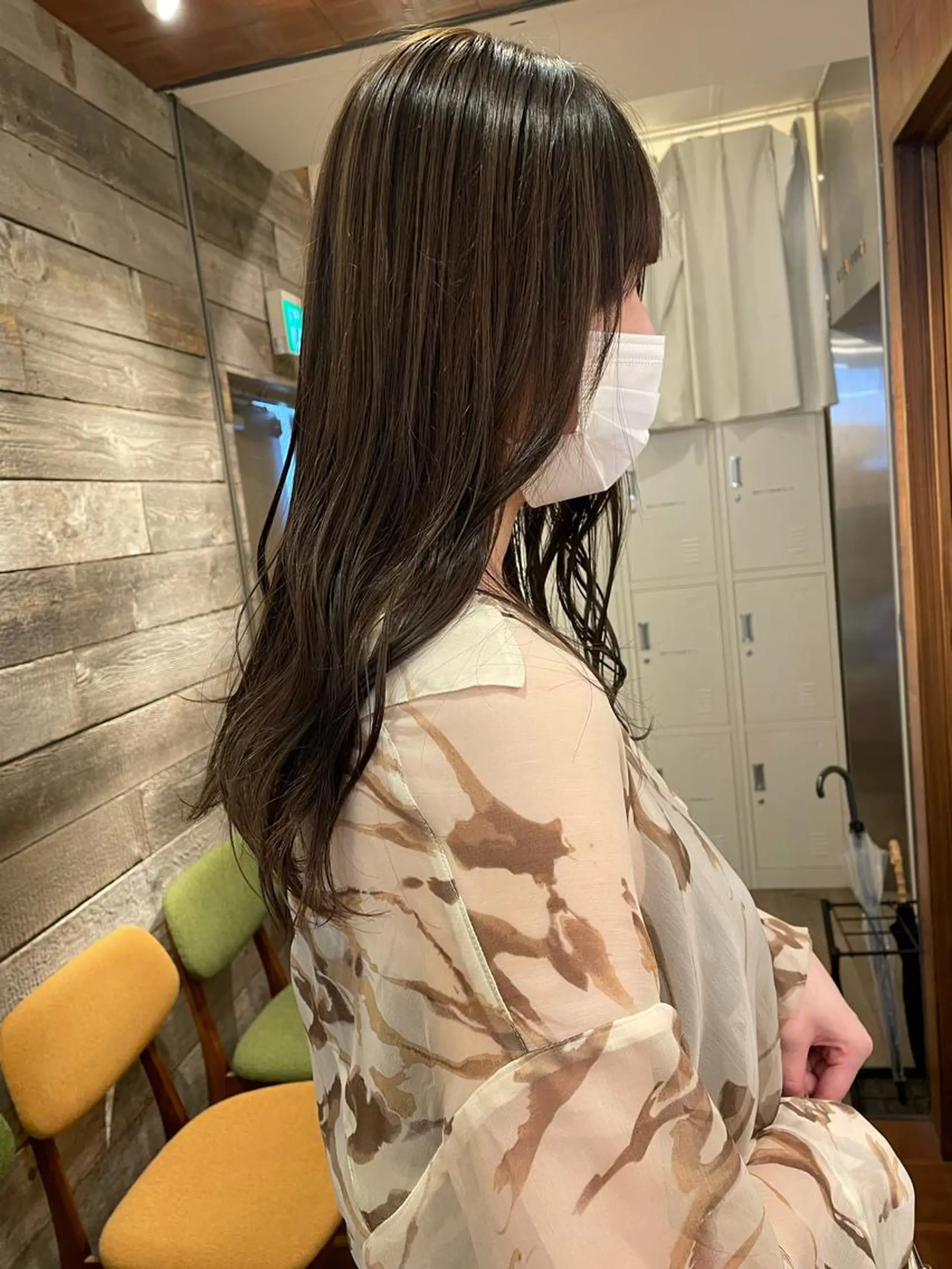 ロング カラー ベージュカラー ブラウンカラー ブラウンベージュ ハイライトカラー ハイライト レイヤー/ボブ/ 顔周り/yukinaのヘアスタイル