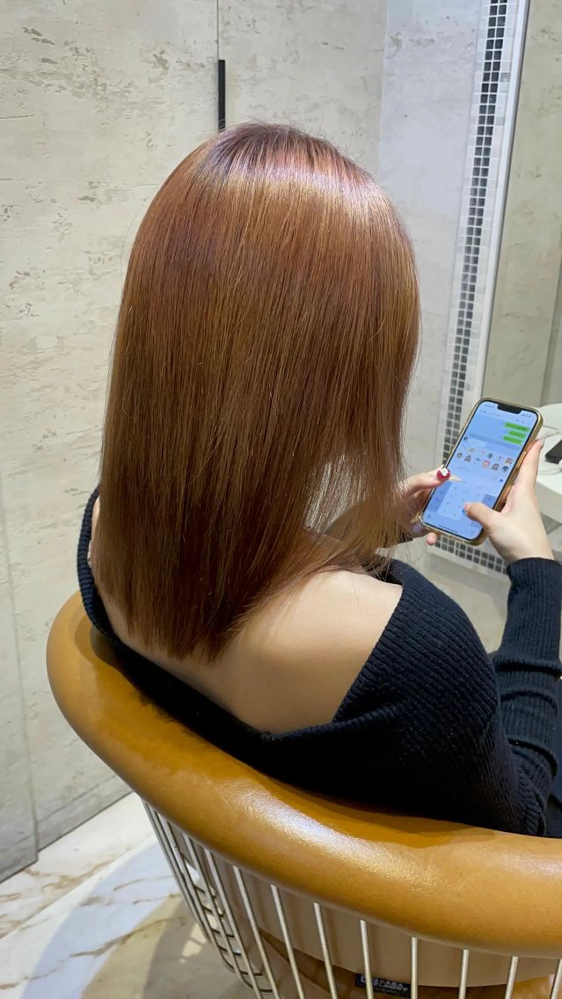 ミディアム 白髪ぼかし特化/ 髪質改善/ハクのヘアスタイル