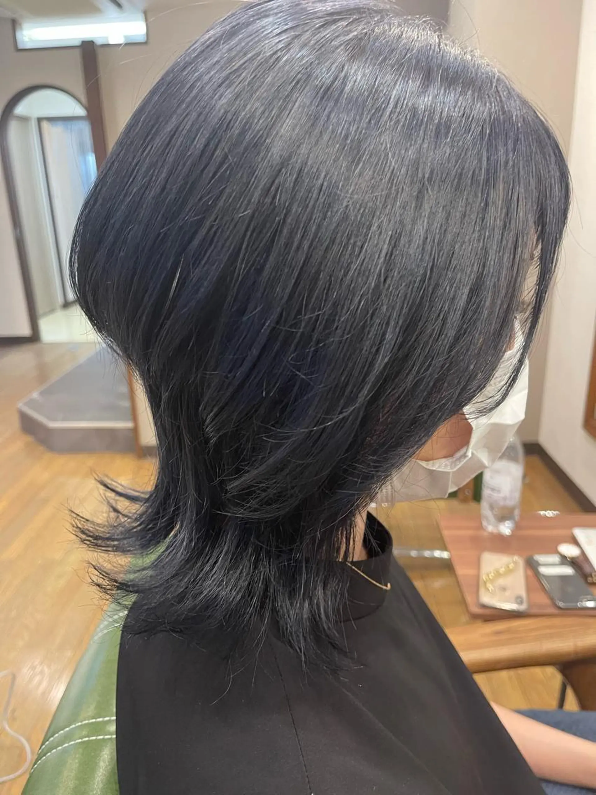 ミディアム アッシュ ウルフカット 髪質改善/カラー 🖤‎🤍川島のヘアスタイル