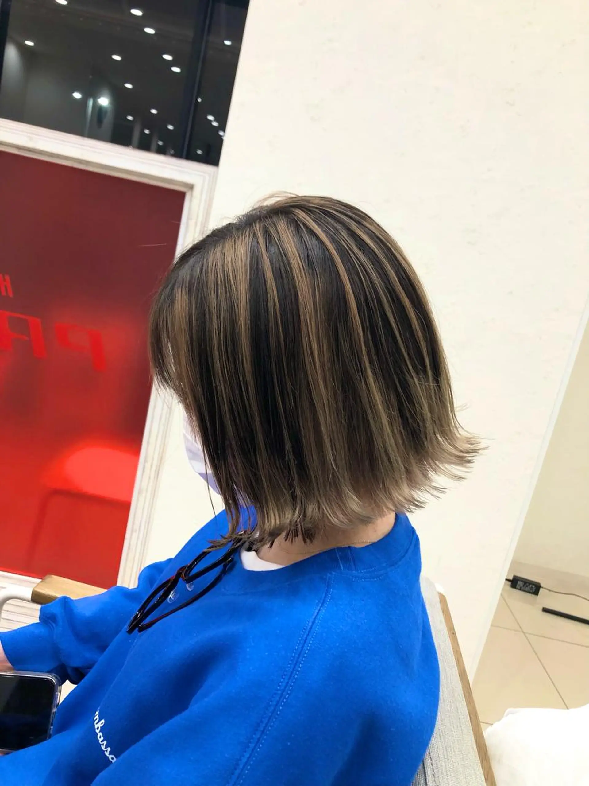 ミディアム ヘアカラー 太白区/白髪ぼかし ハイライト/千葉達人のヘアスタイル