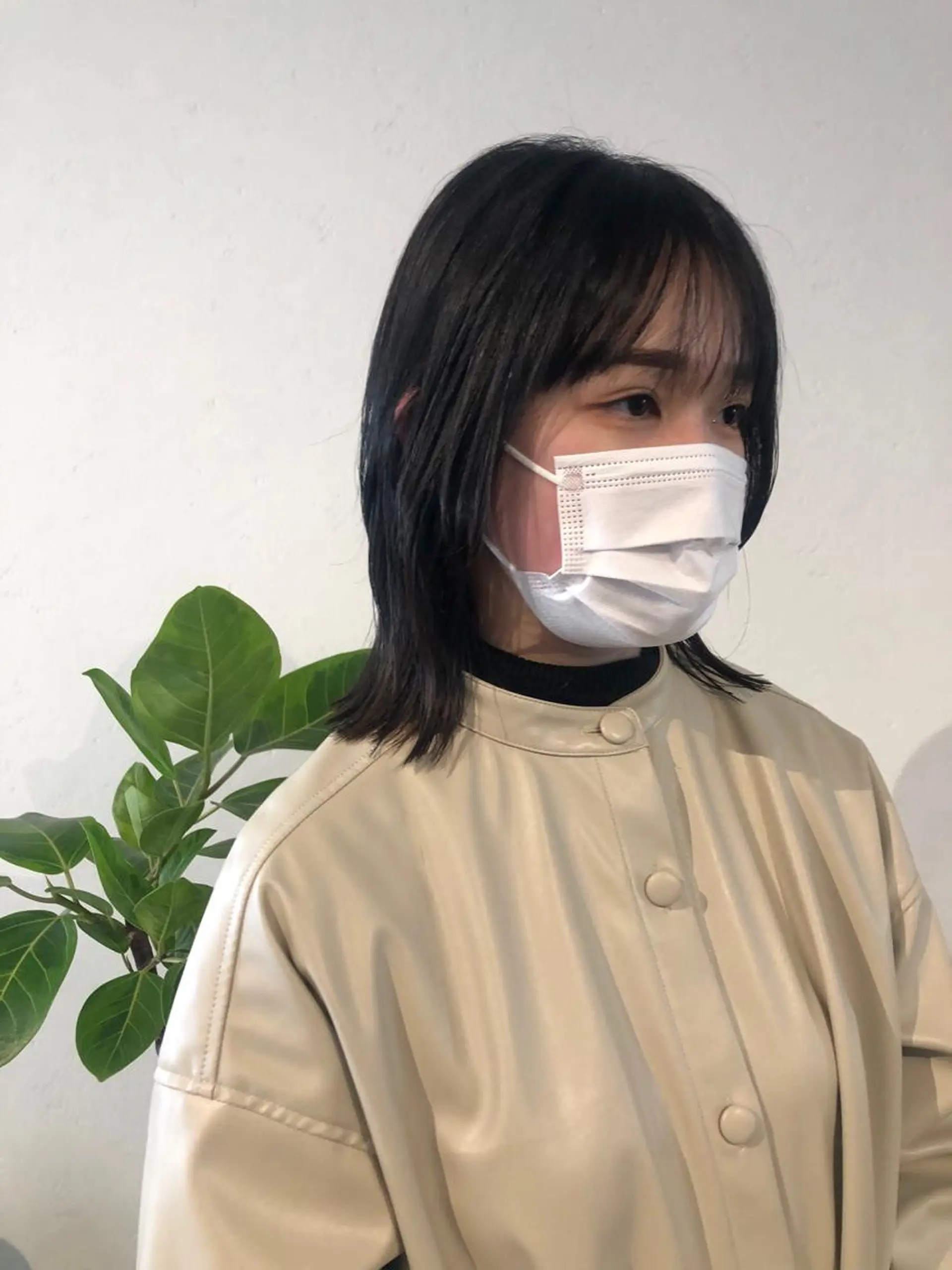 ミディアム ショートボブ ボブレイヤー ボブ くびれヘア レイヤーカット ショート/パーマ/ カラー/FUKOのヘアスタイル