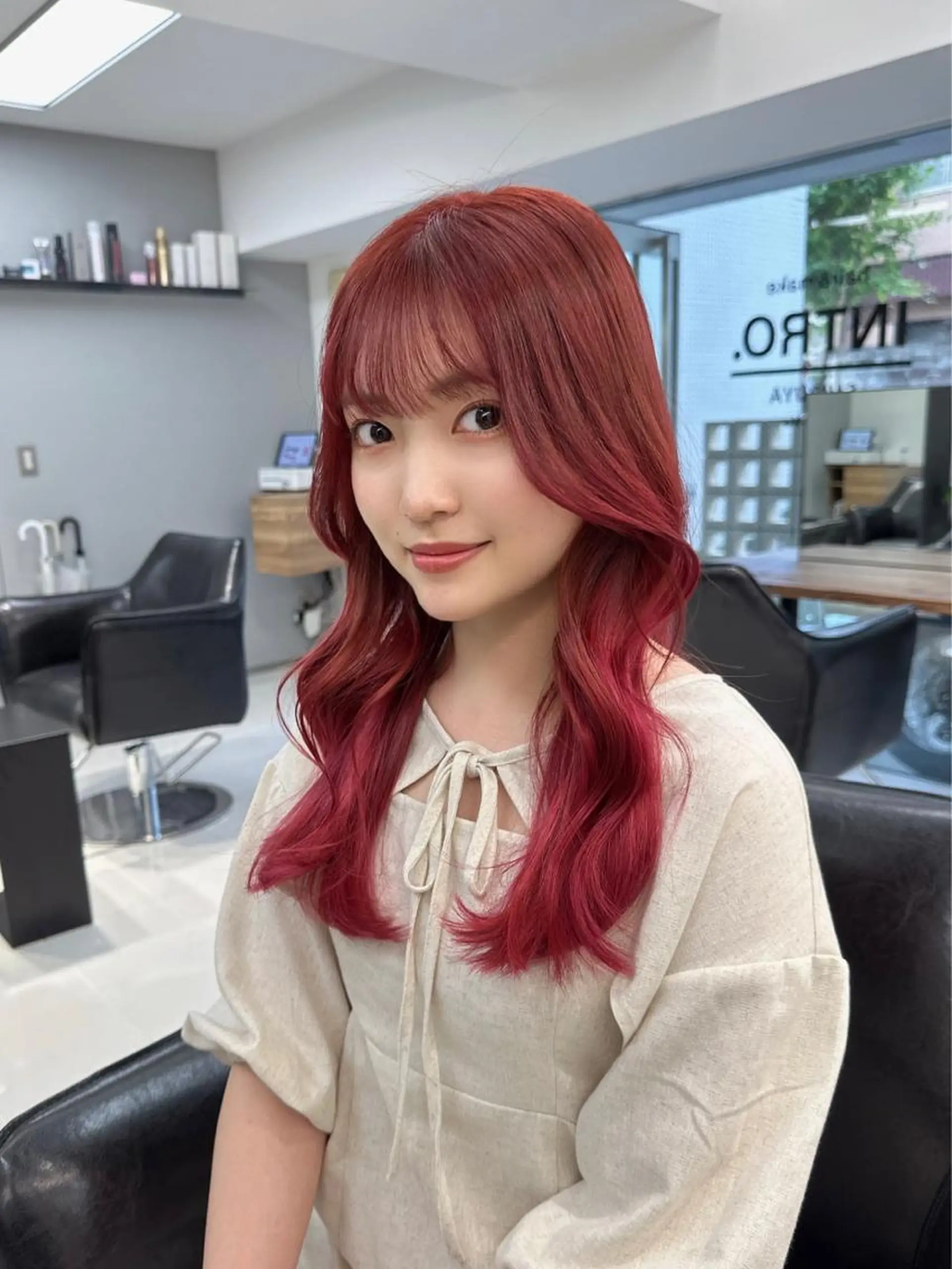 ミディアム カラー 韓国ヘア 店長NEGIのヘアスタイル