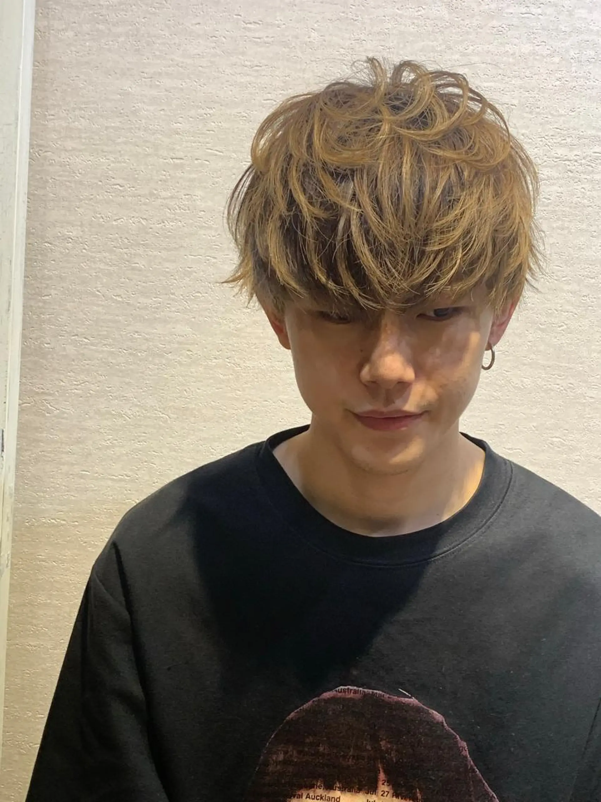 ミディアム メンズ あだち 寺田町のヘアスタイル