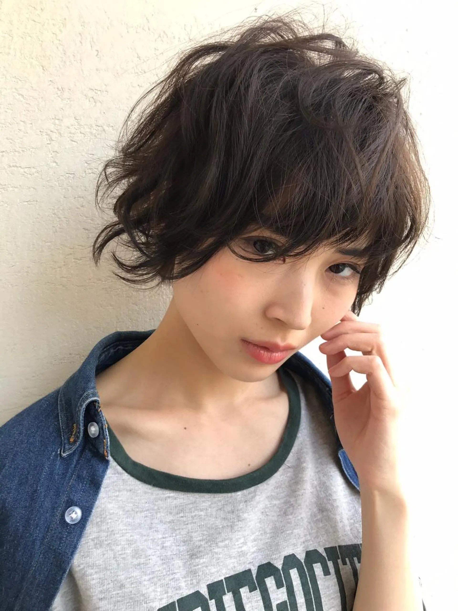 ショート カラー パーマ ✨透明感カラー✨髪質 改善✨国分魚生のヘアスタイル