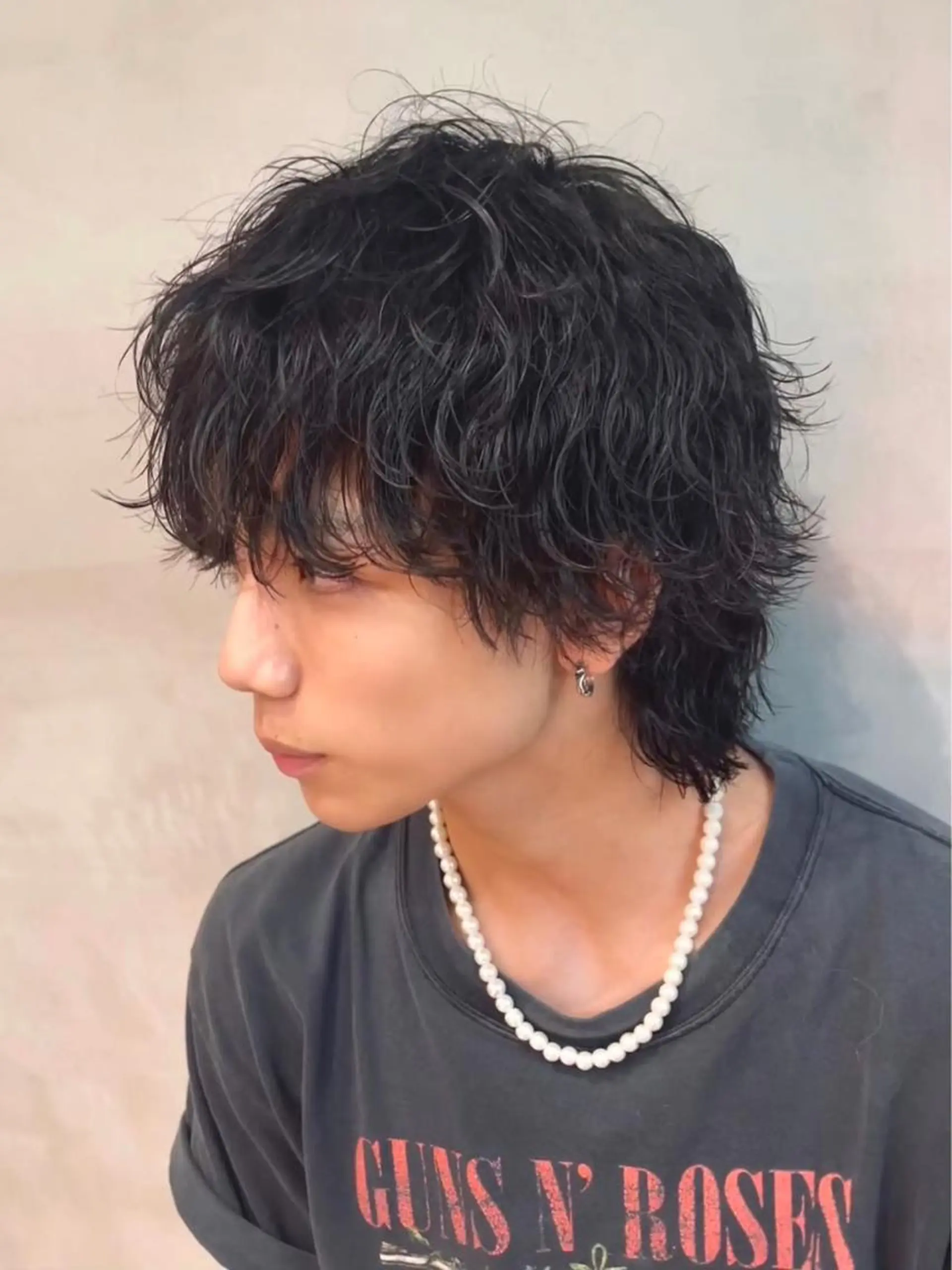 ミディアム パーマ ヘアアレンジ メンズ fifth 石川 凪のヘアスタイル