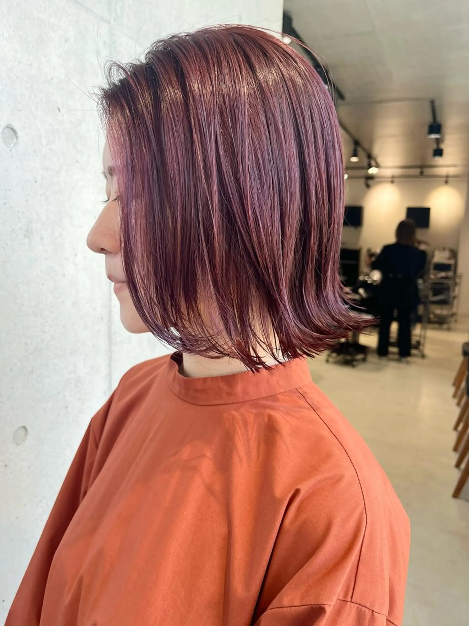 ミディアム カラー パーマ ヘアカラー トリートメント 透明感/オリーブ/ グレージュ/YUKAのヘアスタイル