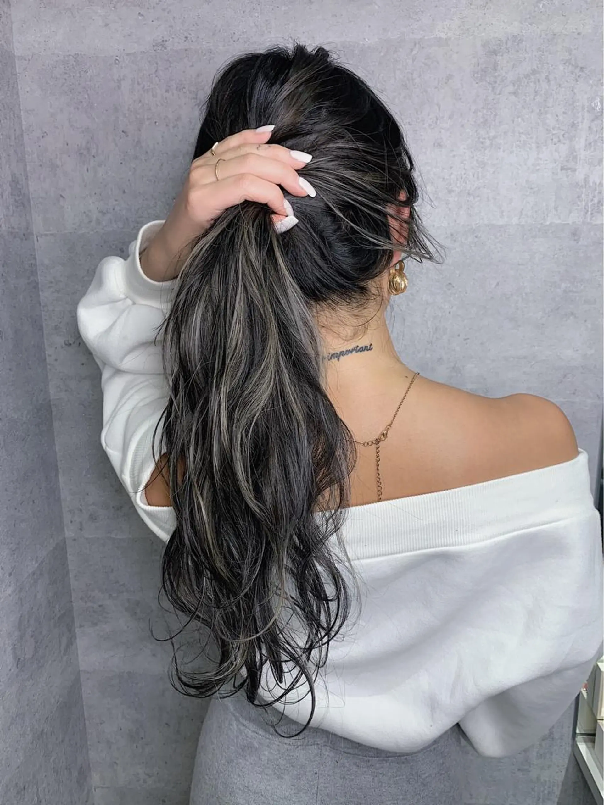 セミロング カラー カット ヘアカラー トリートメント _WHITE 天神店のヘアスタイル