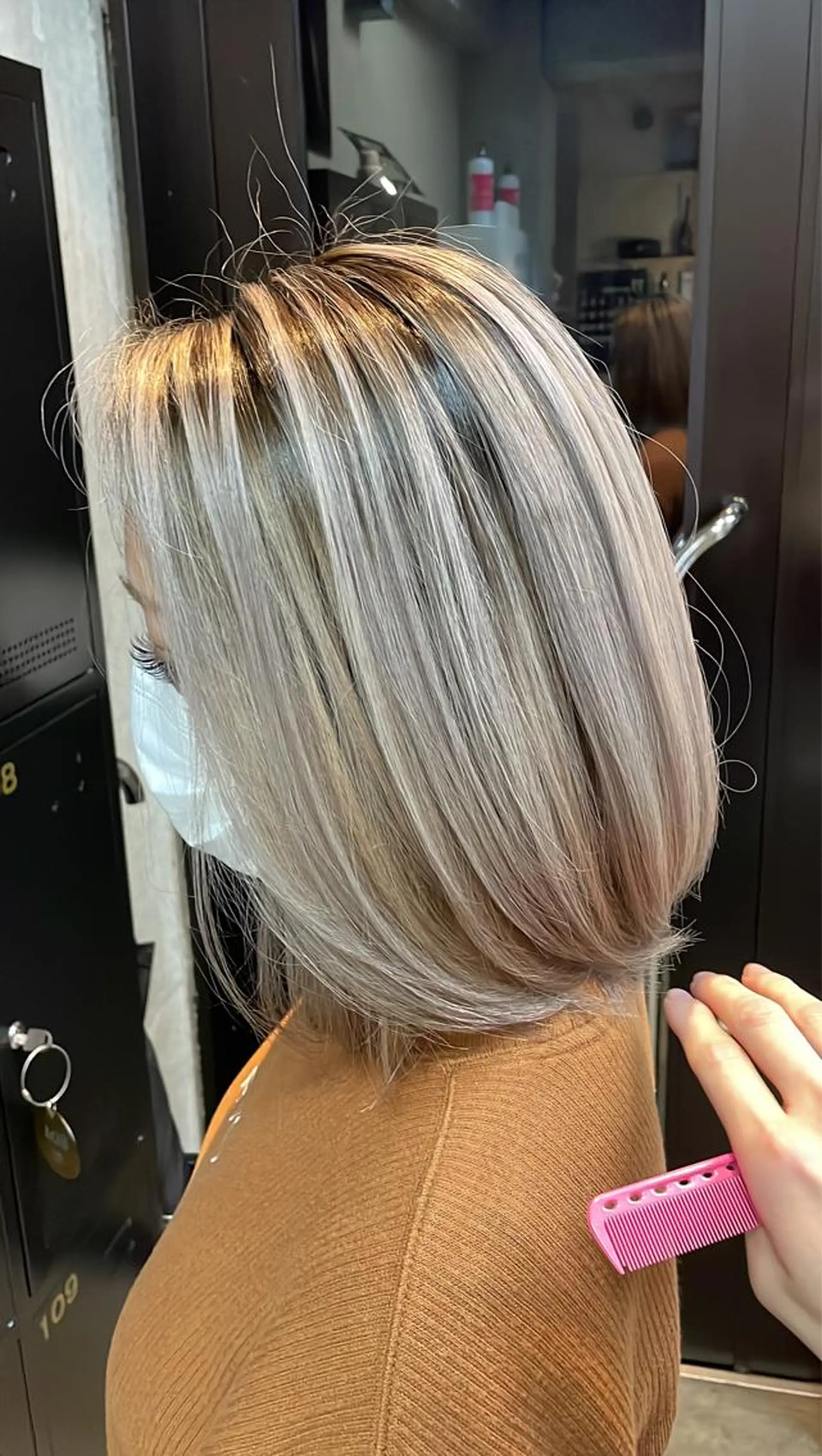 ミディアム カラー バレイヤージュ レイヤーカット メンズ韓国ヘア👹 KAJIのヘアスタイル