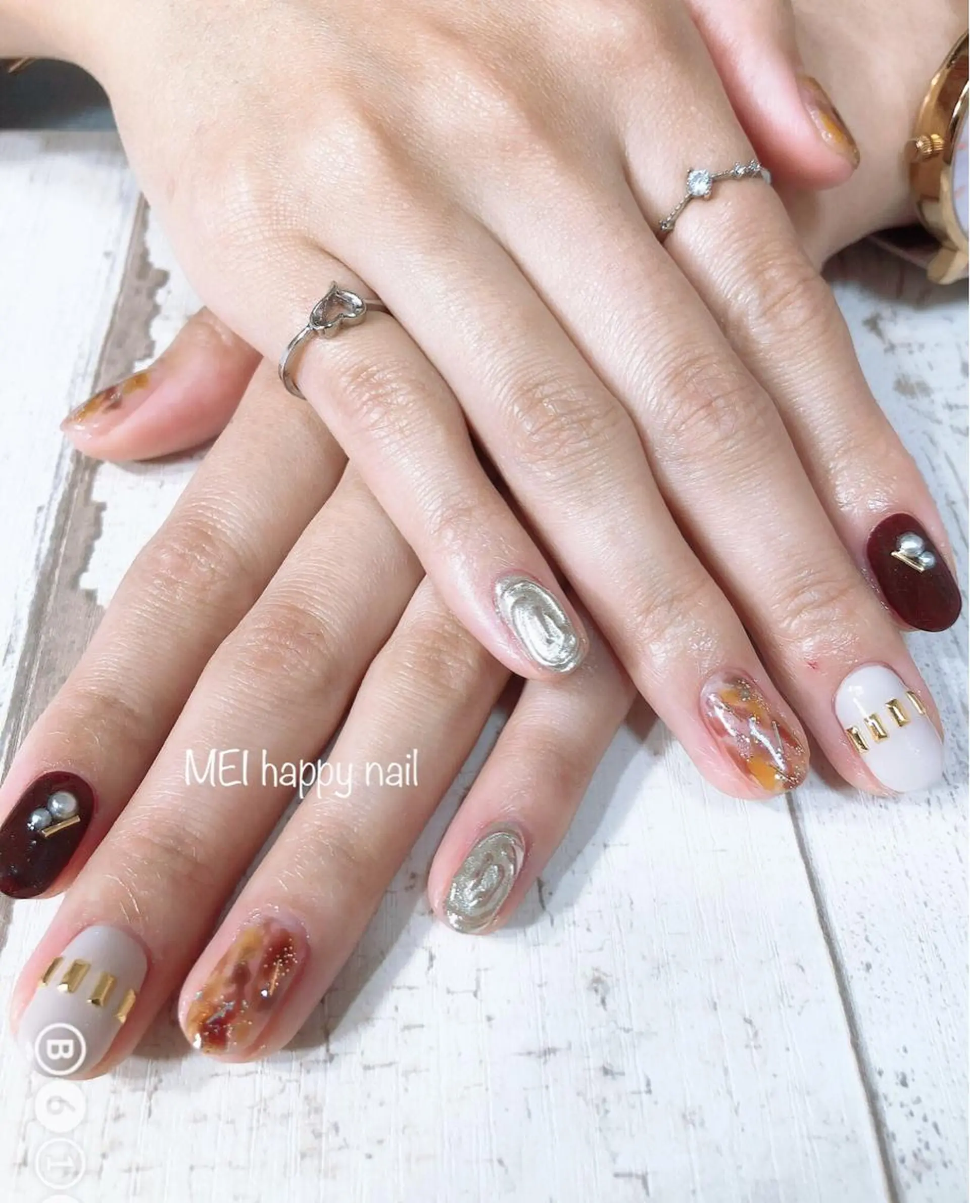 ネイル 北浦和 自爪育成ケアのネイルデザイン