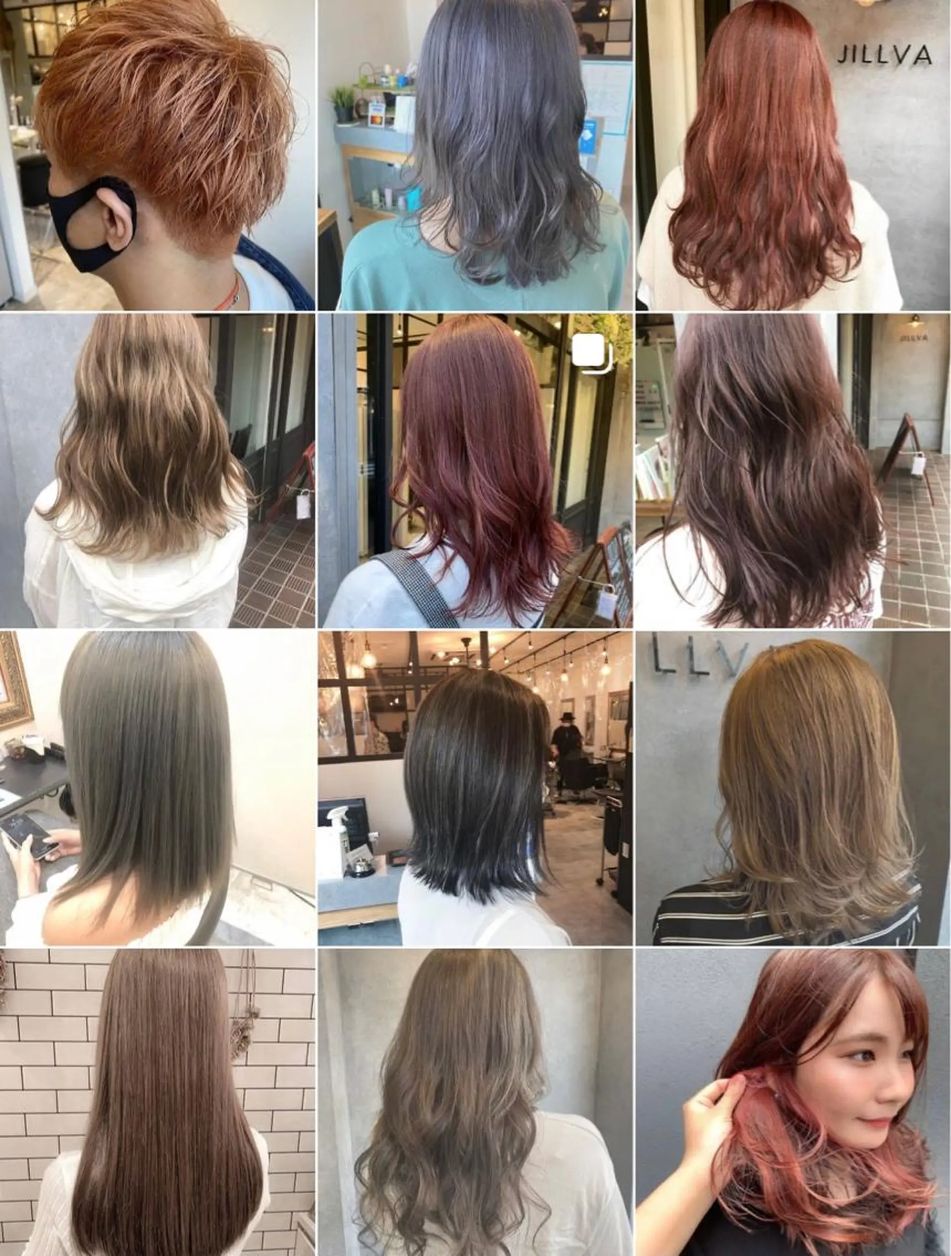 セミロング カラー パーマ ヘアアレンジ ボブ ヨシンモリ N゜jillva ナンバージルバのヘアスタイル