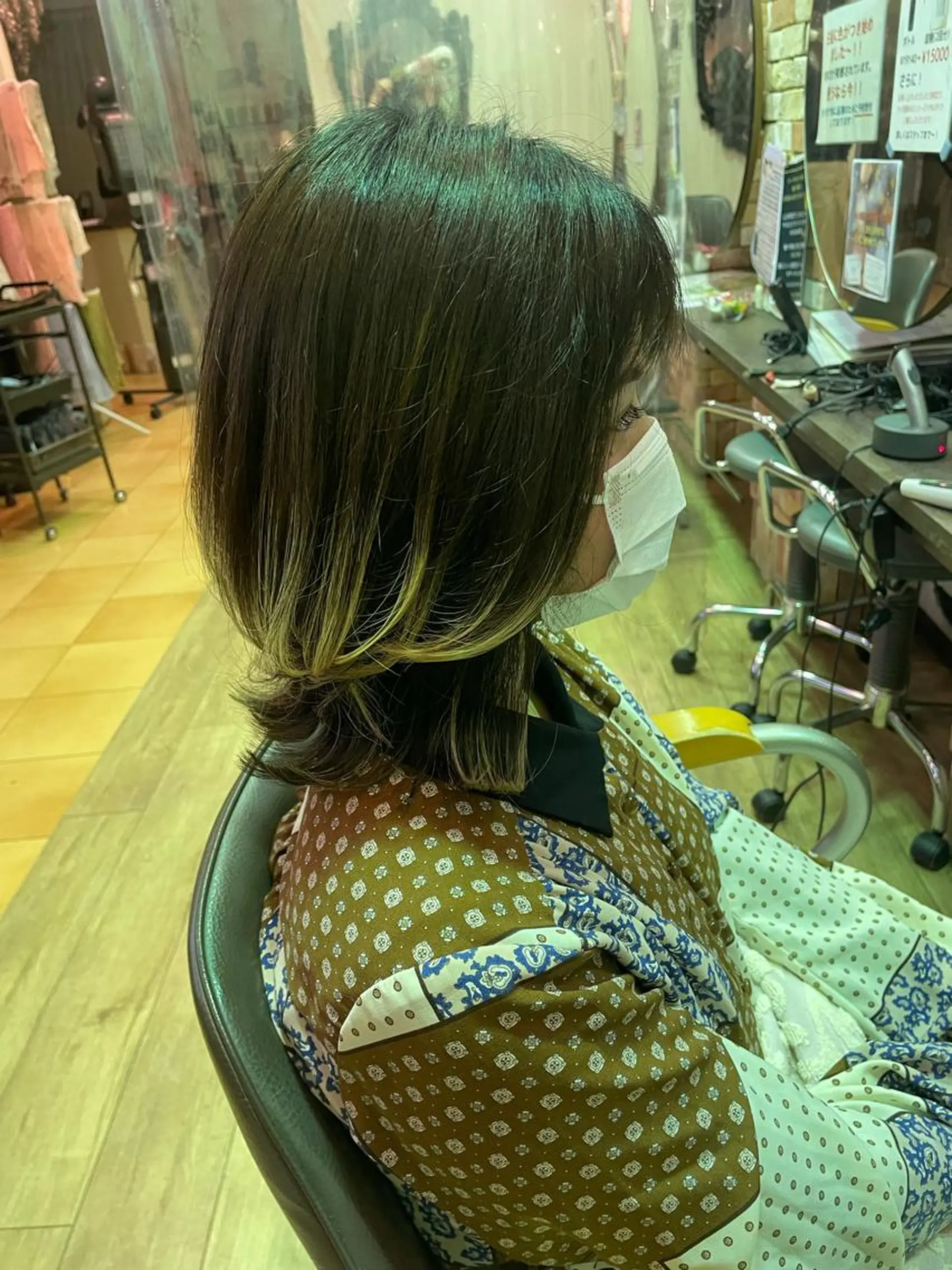 セミロング hair make echo滿木あい花のヘアスタイル