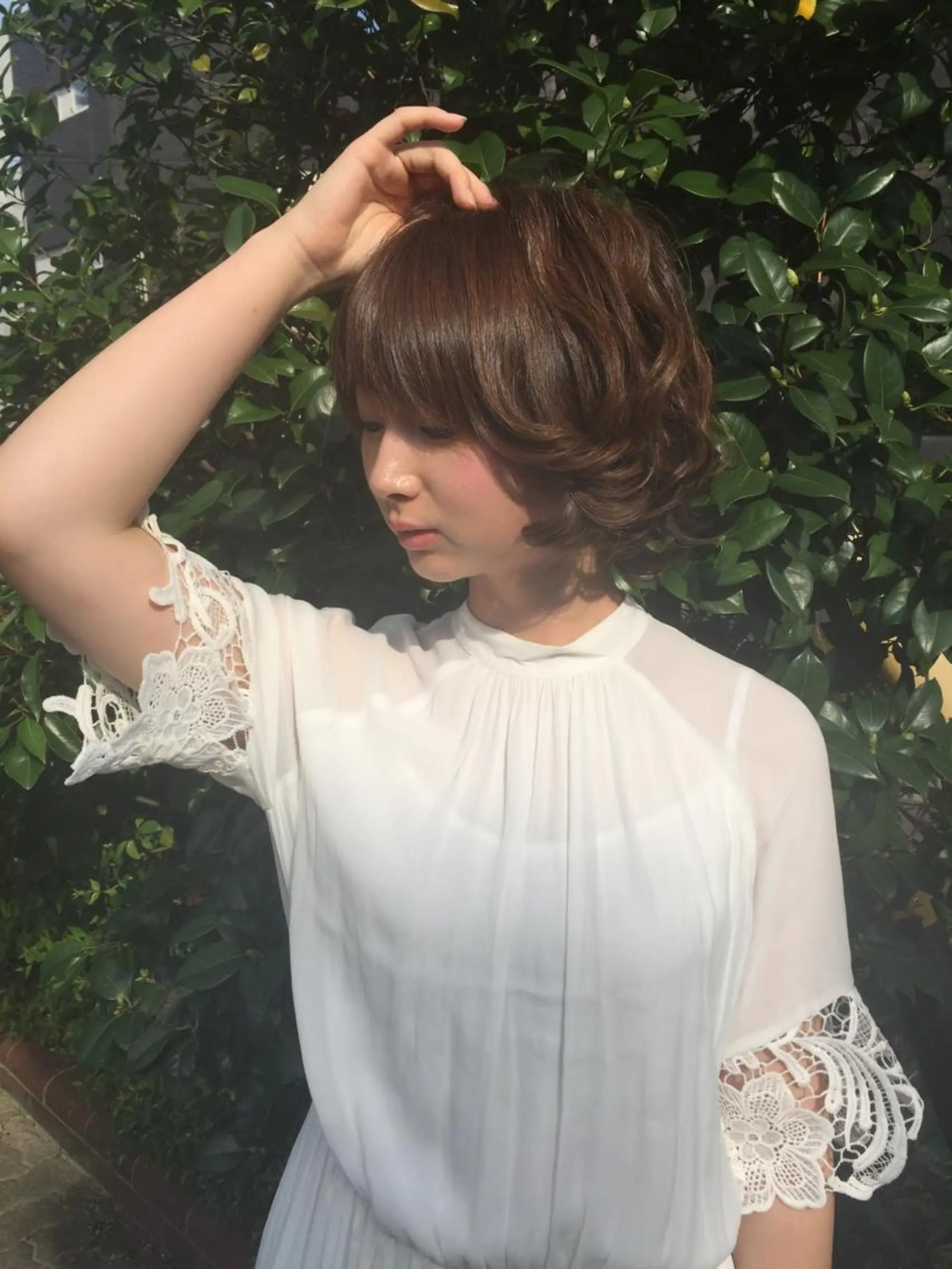 ショート パーマ ハットリ ユウイチのヘアスタイル