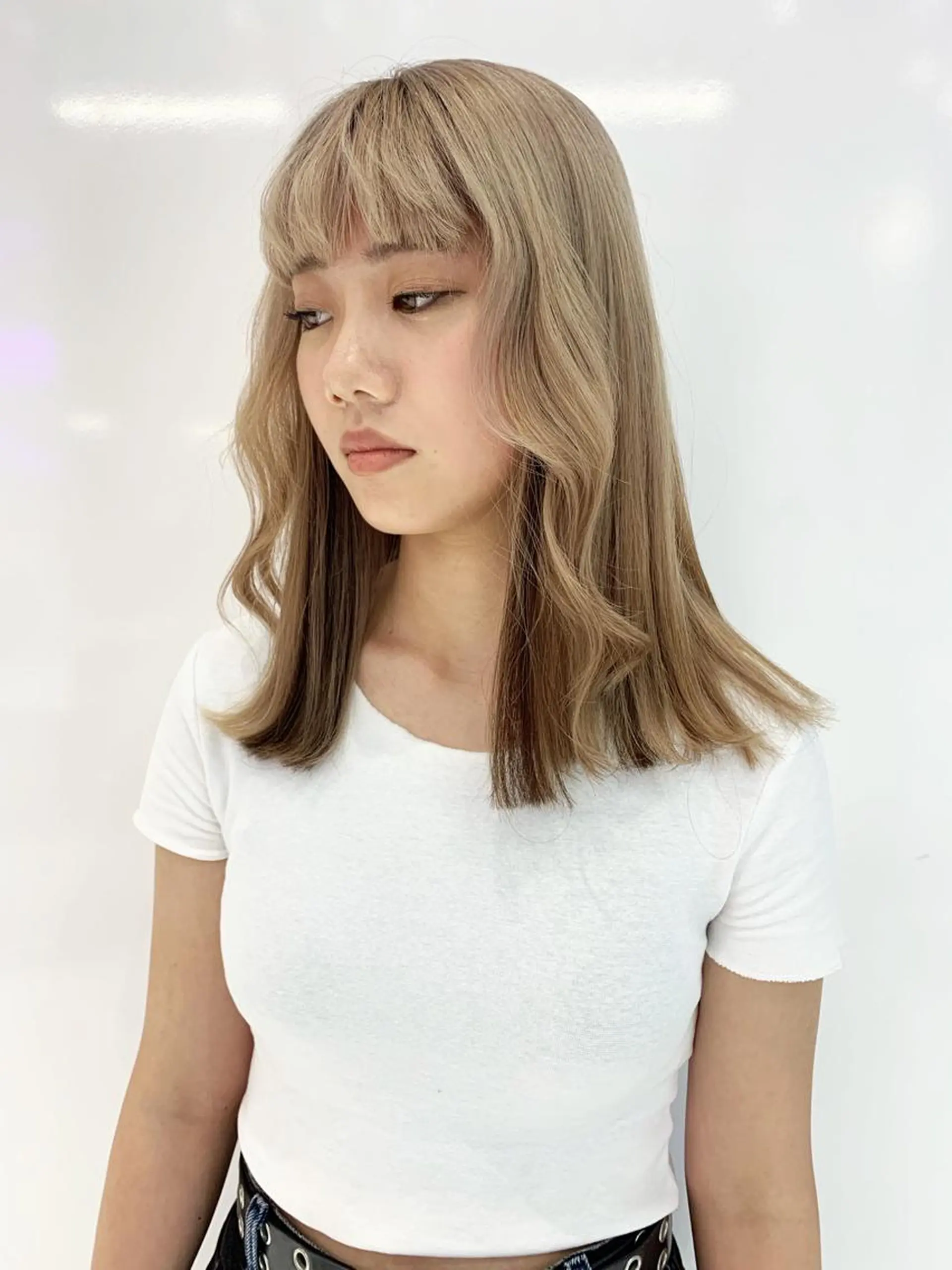 ミディアム カラー ヘアカラー トリートメント レイヤー/ブリーチ HIKARU ♡のヘアスタイル