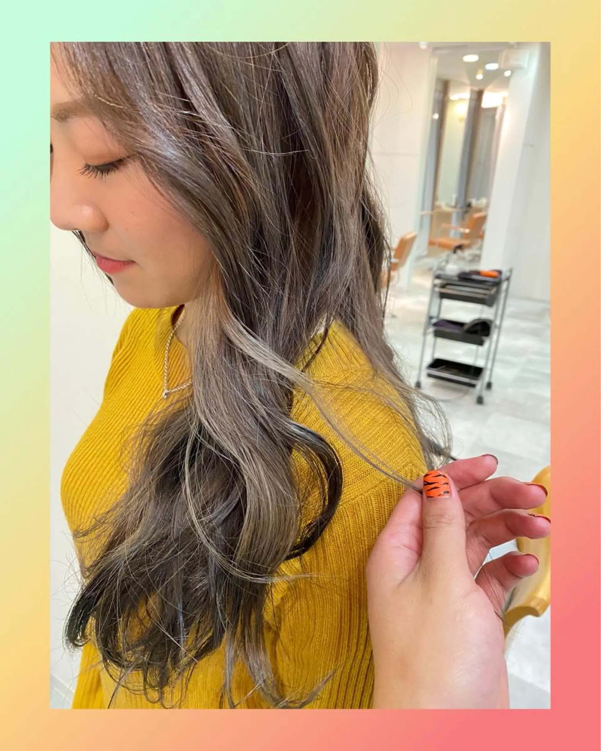 カラー ioe 岡本のヘアスタイル