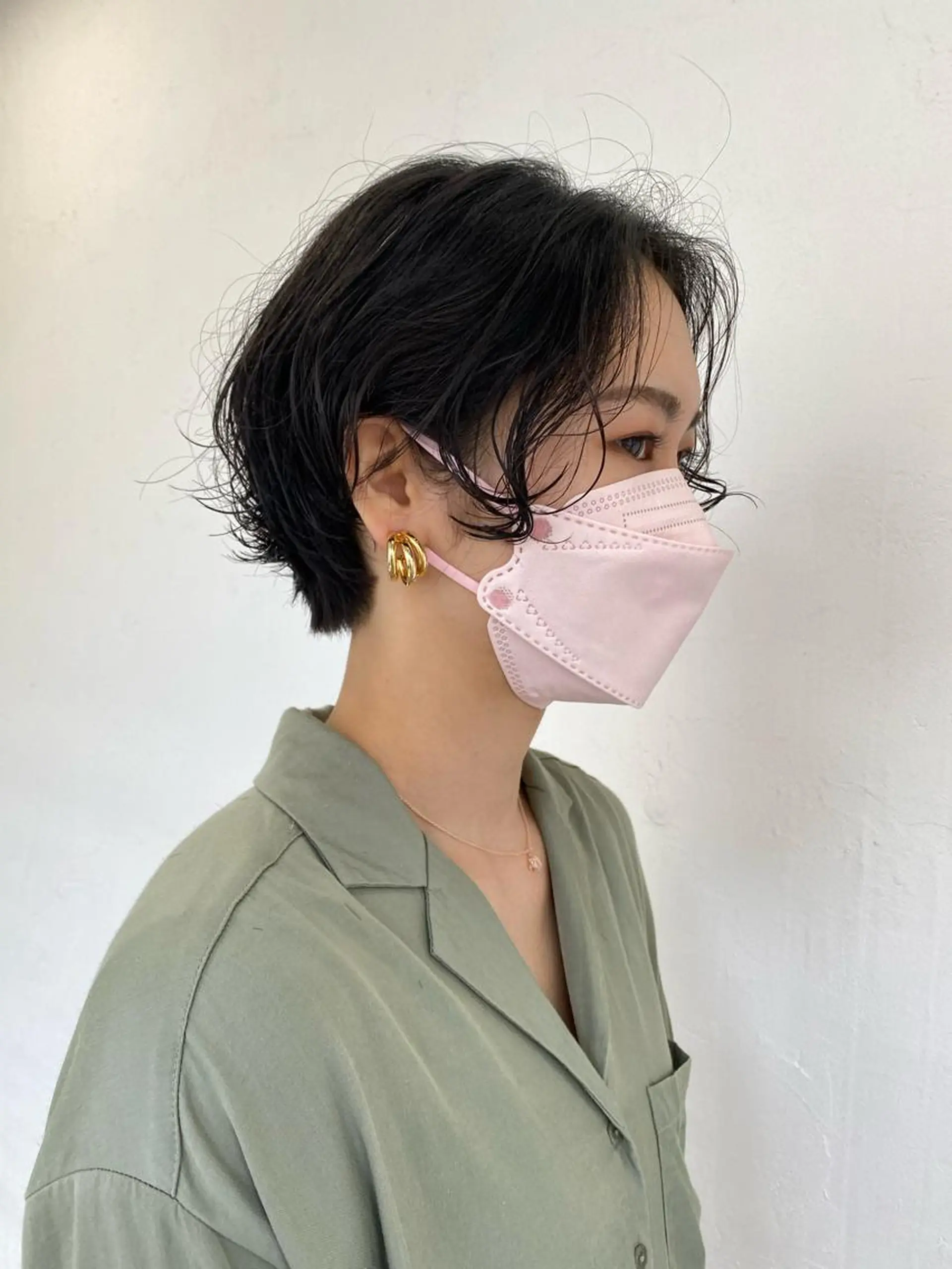 ショート パーマ カット パーマ トリートメント パーマ、髪質改善 菊地美月のヘアスタイル