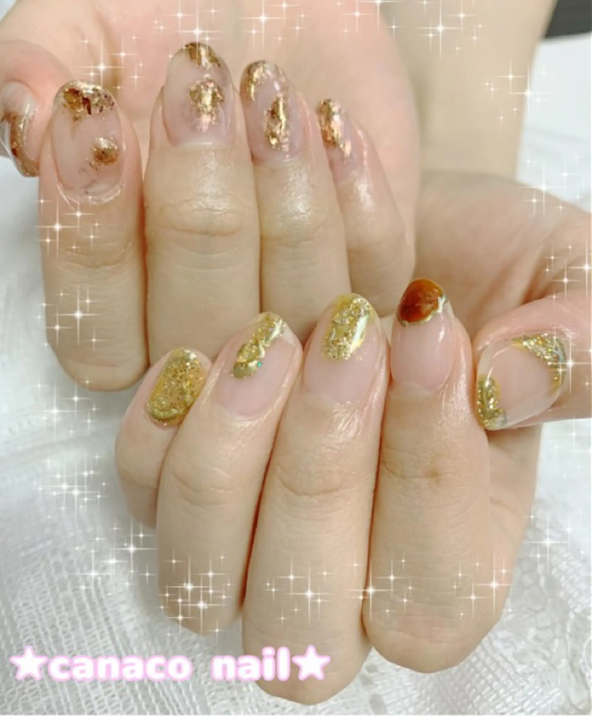 ネイル ラメ(グリッター) ミラーネイル ニュアンスネイル ハンドネイル ハンドケア ベテランネイル cnc nailのネイルデザイン