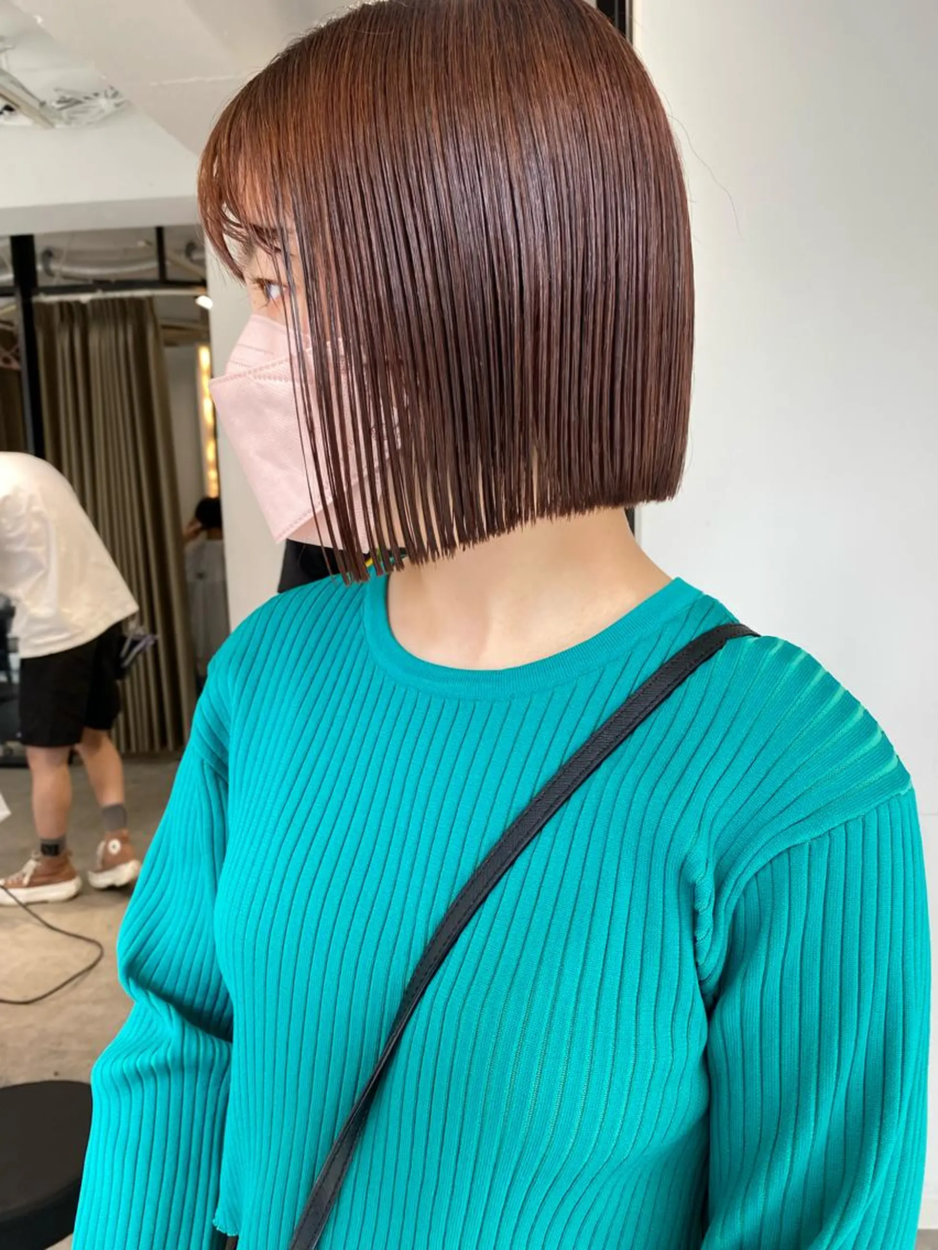 ショート カラー カット ヘアカラー トリートメント センターパート/ 暖色カラーayuのヘアスタイル