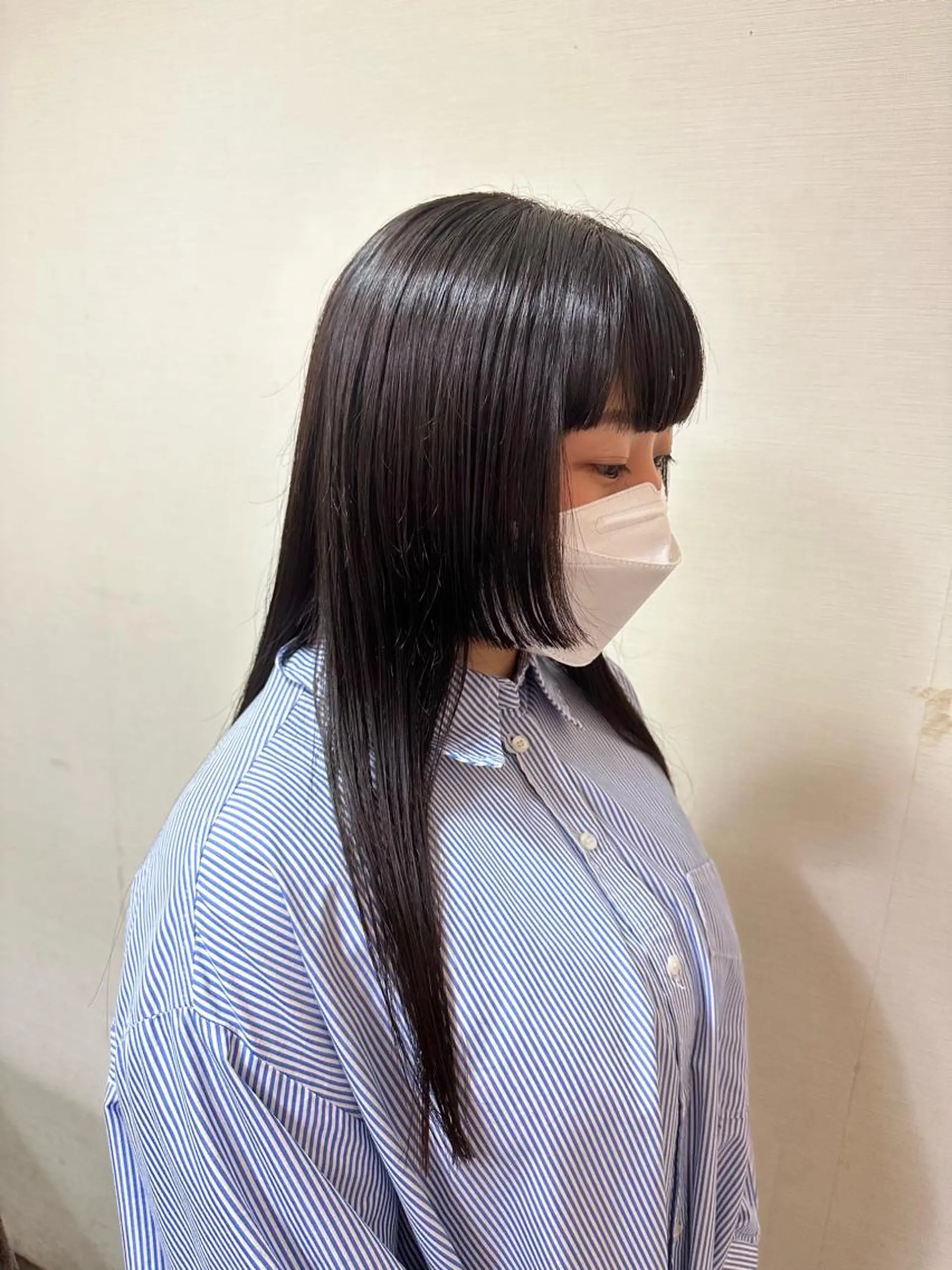 ロング カラー カット 縮毛矯正 ハマベ イクト FLORENのヘアスタイル