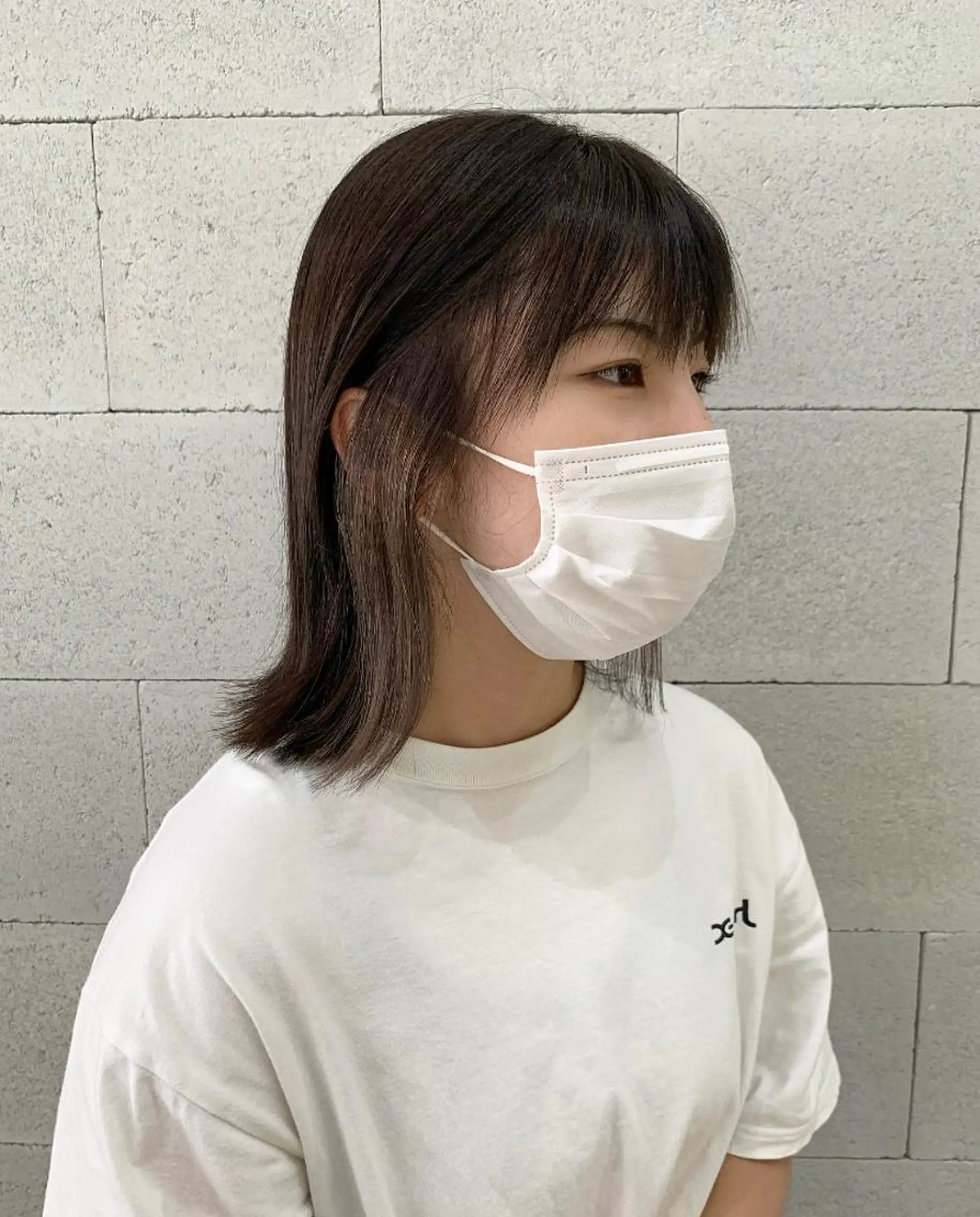 ミディアム カラー カワサキ マホのヘアスタイル