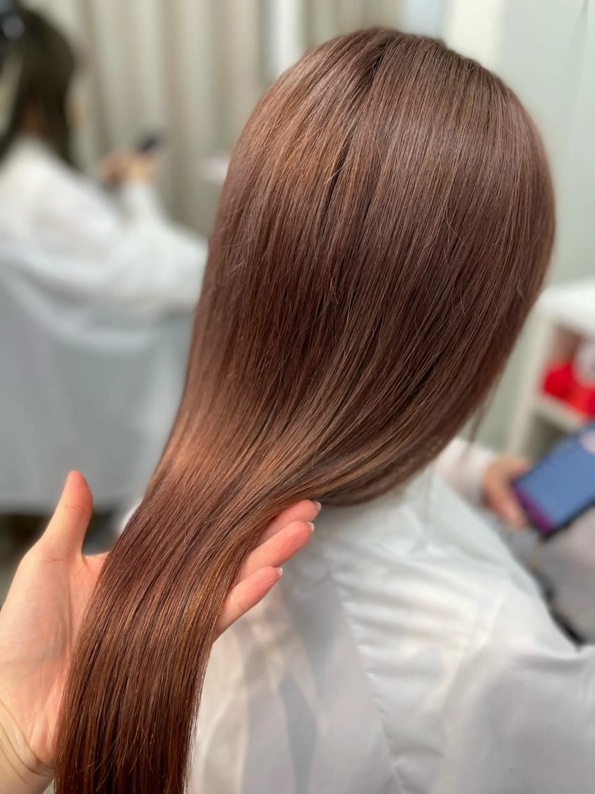 セミロング カラー ヘアカラー トリートメント 韓国ヘア🤍髪質改善 🇰🇷AKANEのヘアスタイル