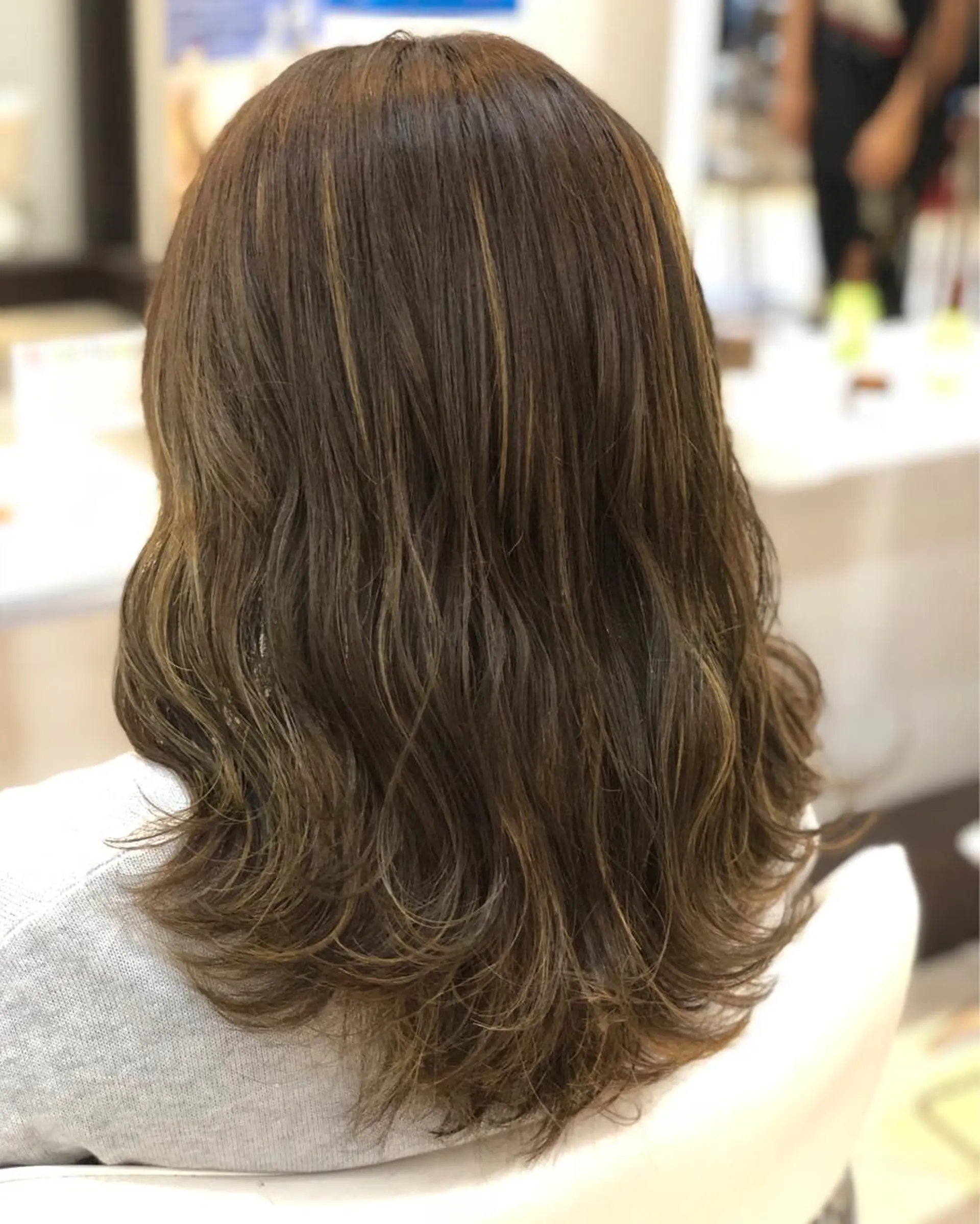 ミディアム カラー ヘアアレンジ 美容室 HAKUAのヘアスタイル