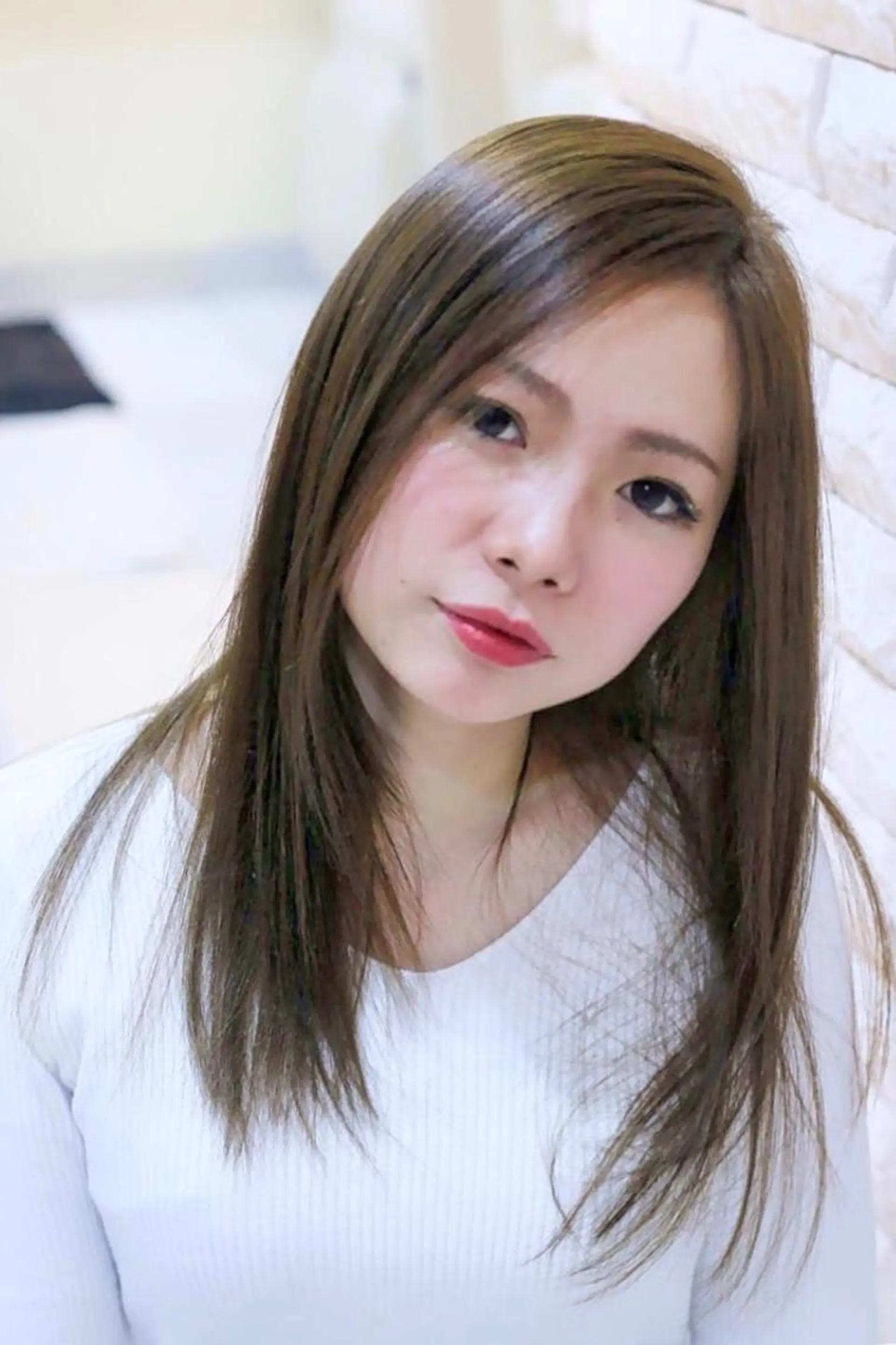 セミロング カラー 外国人風カラー カット 縮毛矯正 Lindo 本田のヘアスタイル