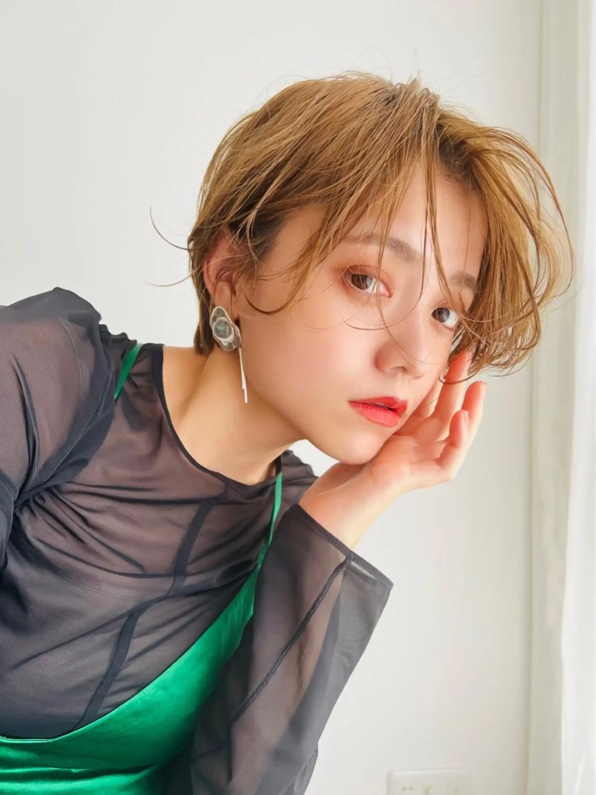 ショート ダブルカラー🤍 髪質改善／原島のヘアスタイル