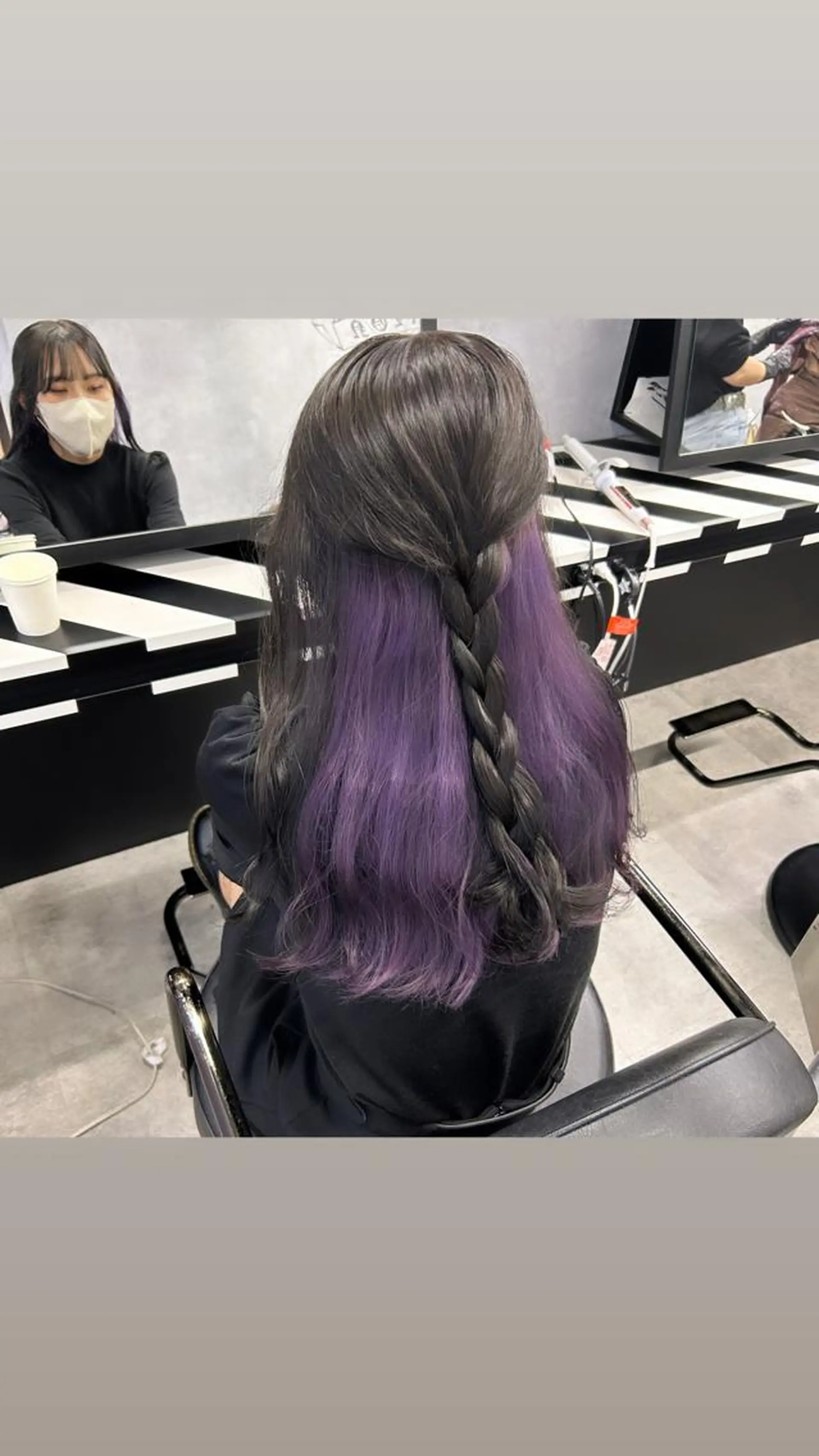 ロング パープルカラー 縮毛矯正・髪質改善 特化 出納 直起のヘアスタイル