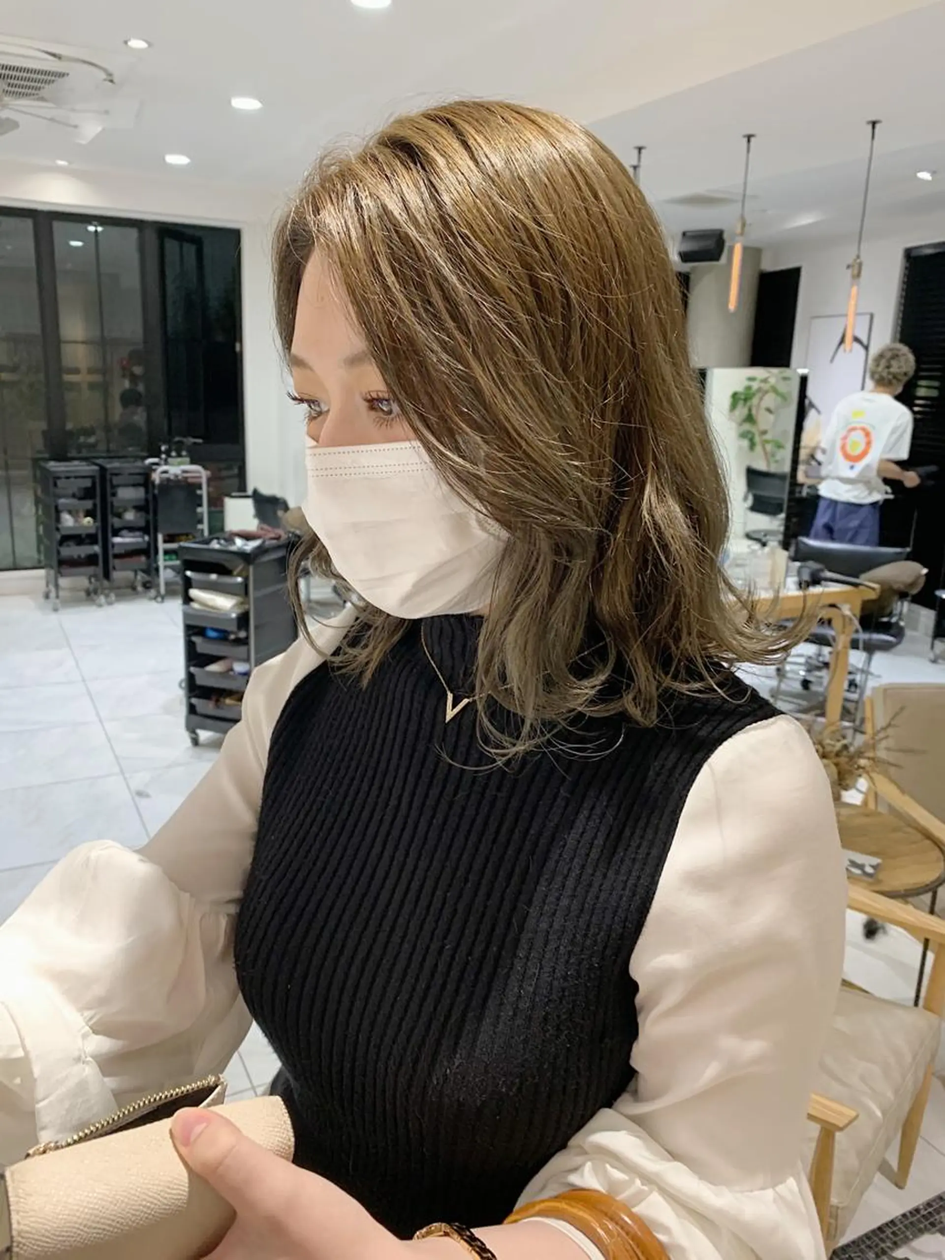 ミディアム カラー チバ タクミのヘアスタイル