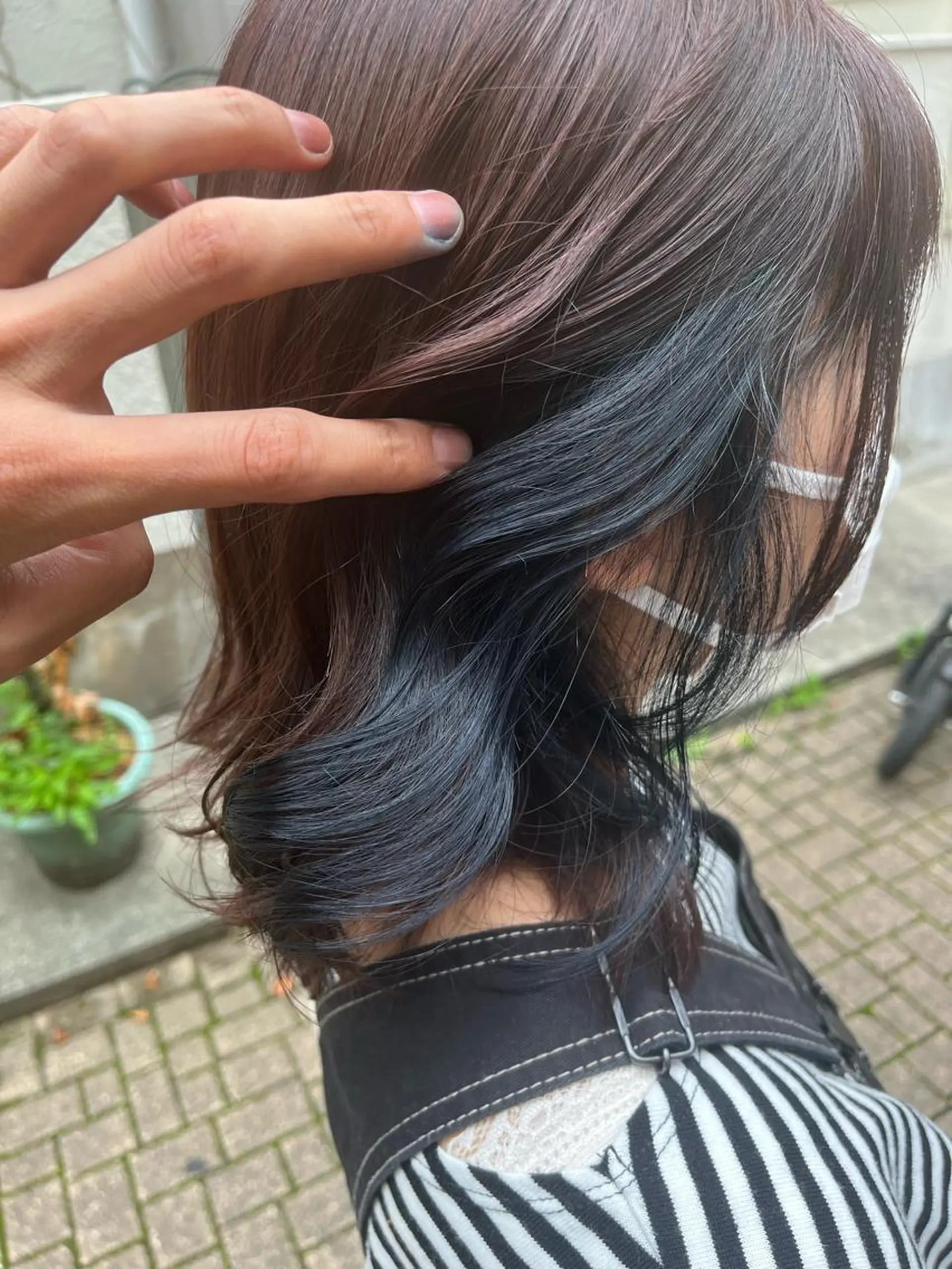 ミディアム カラー ショートボブ ボブレイヤー アッシュ バレイヤージュ ミストバング カット ヘアカラー トリートメント 原宿サロン代表 デザインカラー伊藤卓のヘアスタイル