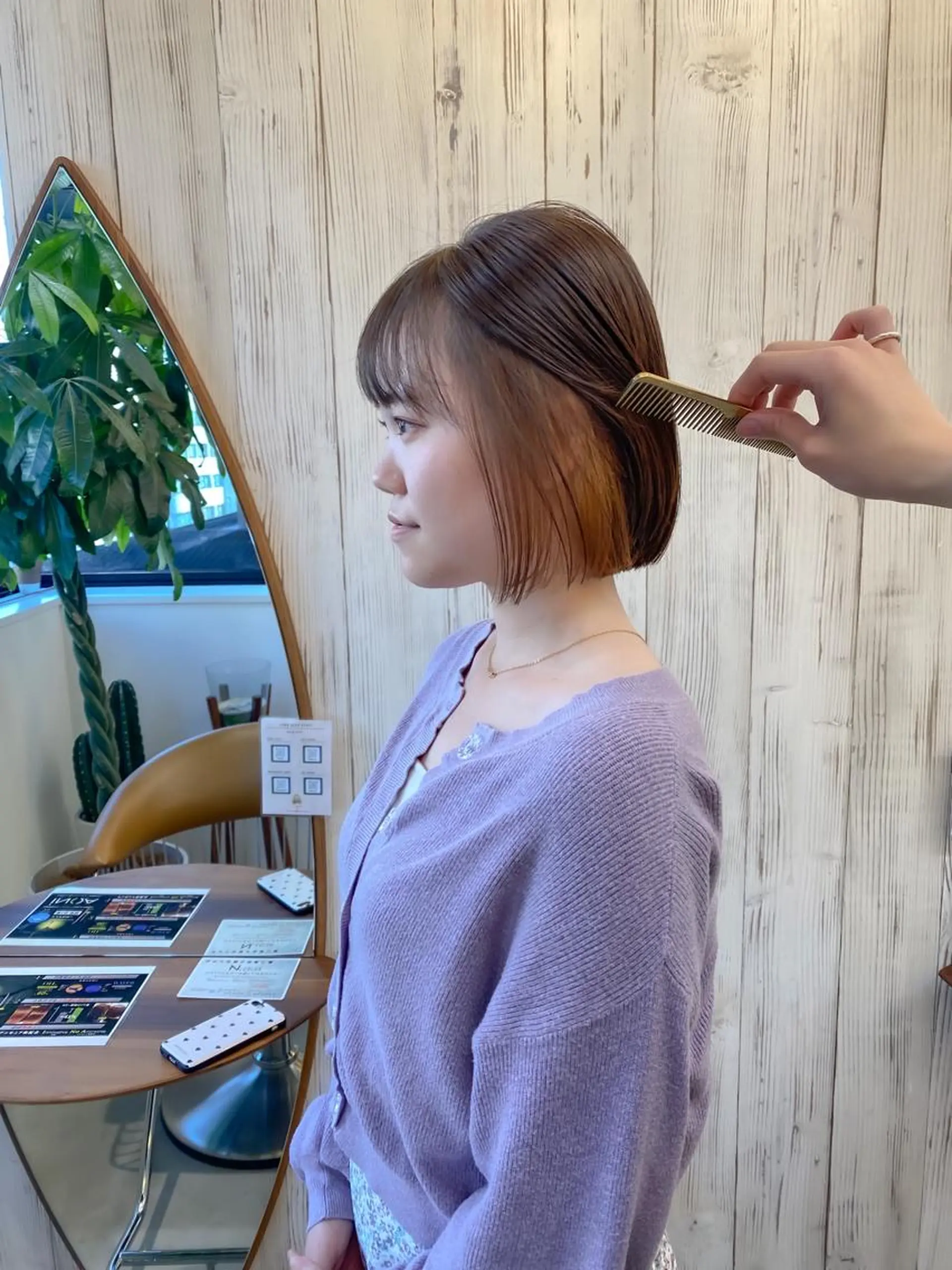 ショート カット ヘアカラー トリートメント ボブ/縮毛矯正 髪質改善/もえるのヘアスタイル