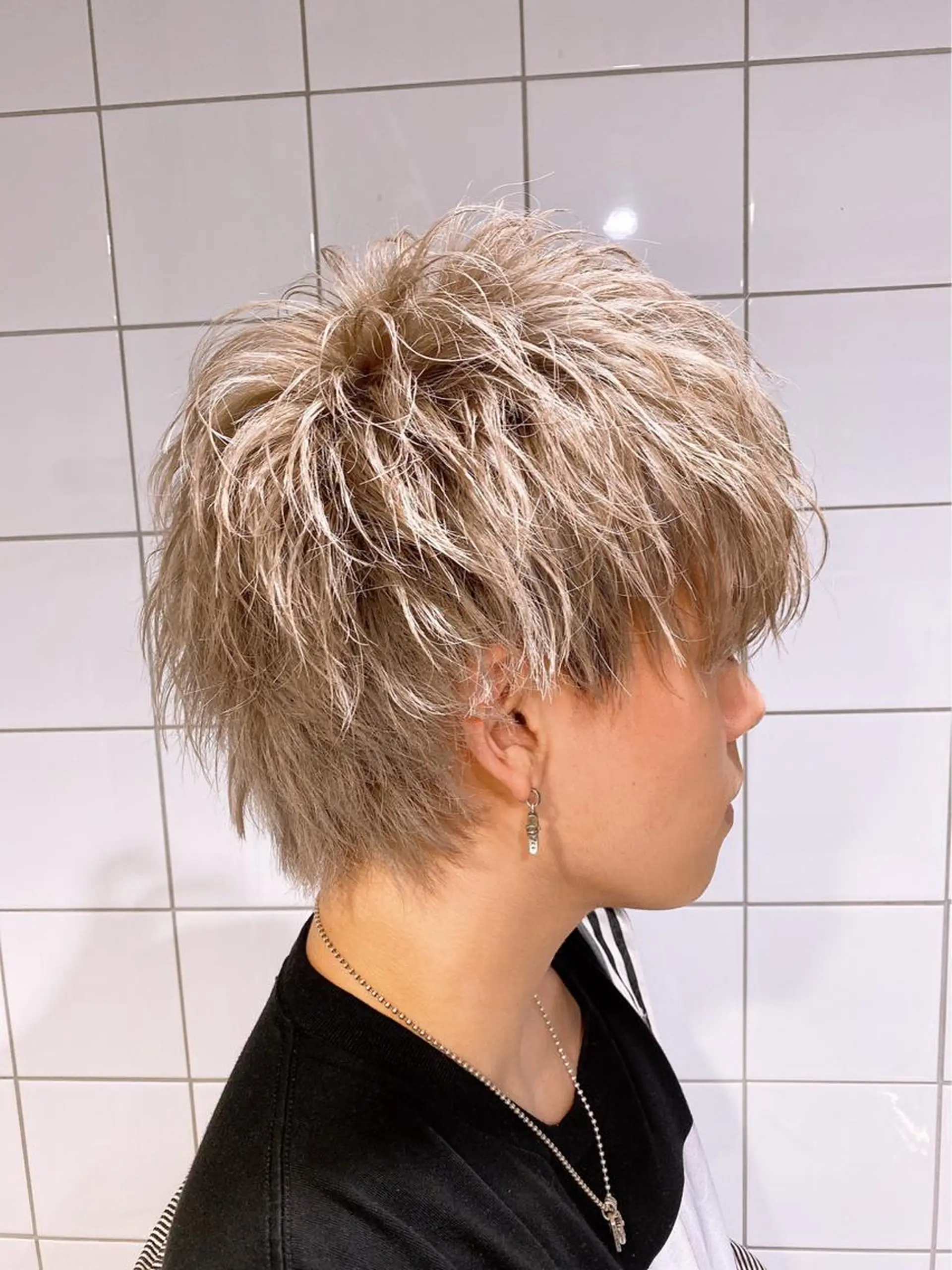 パーマ メンズ ブリーチなし透明感 カラー/MISANOのヘアスタイル